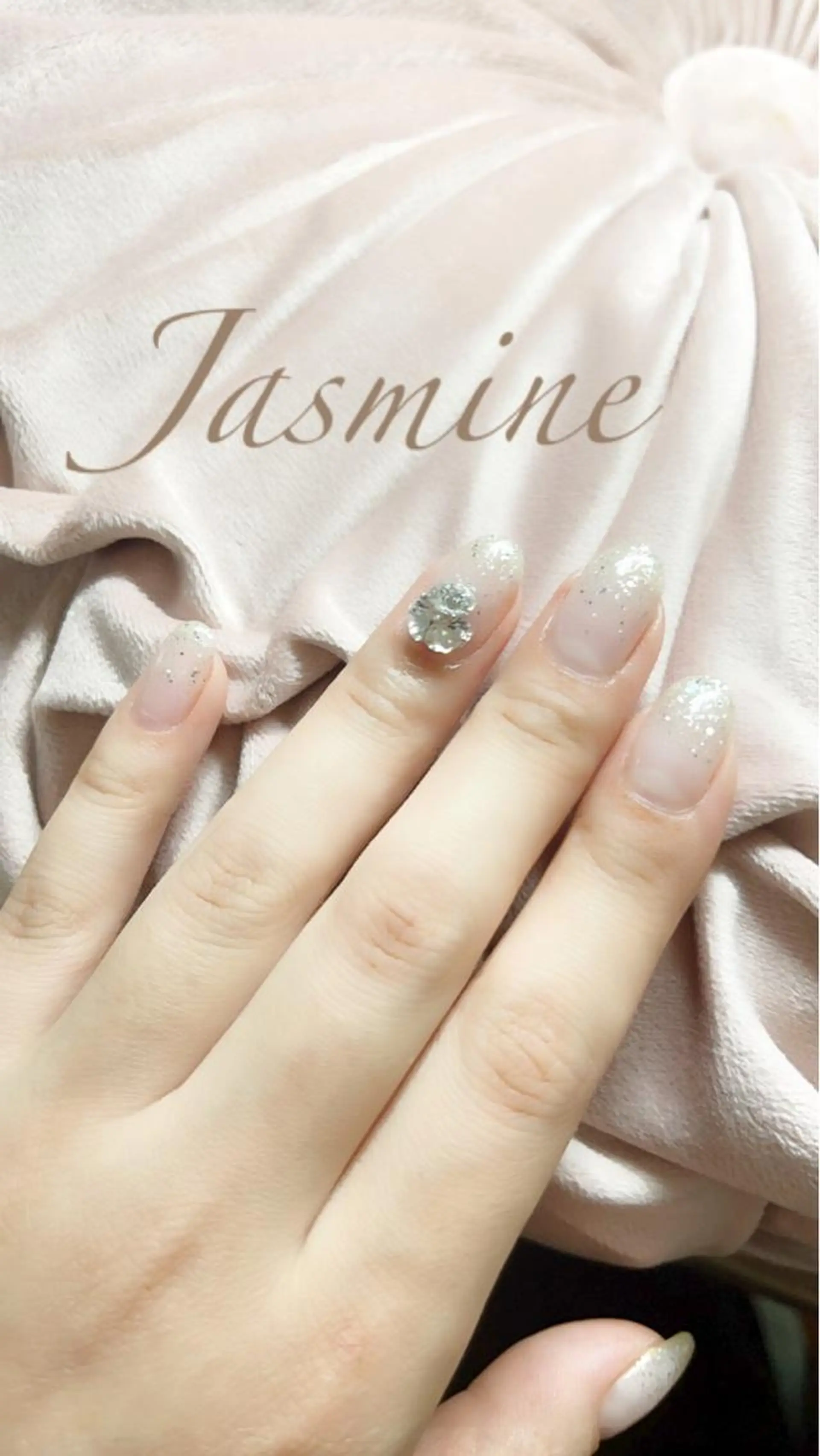 ネイル ストーンネイル Jasmine 林のネイルデザイン