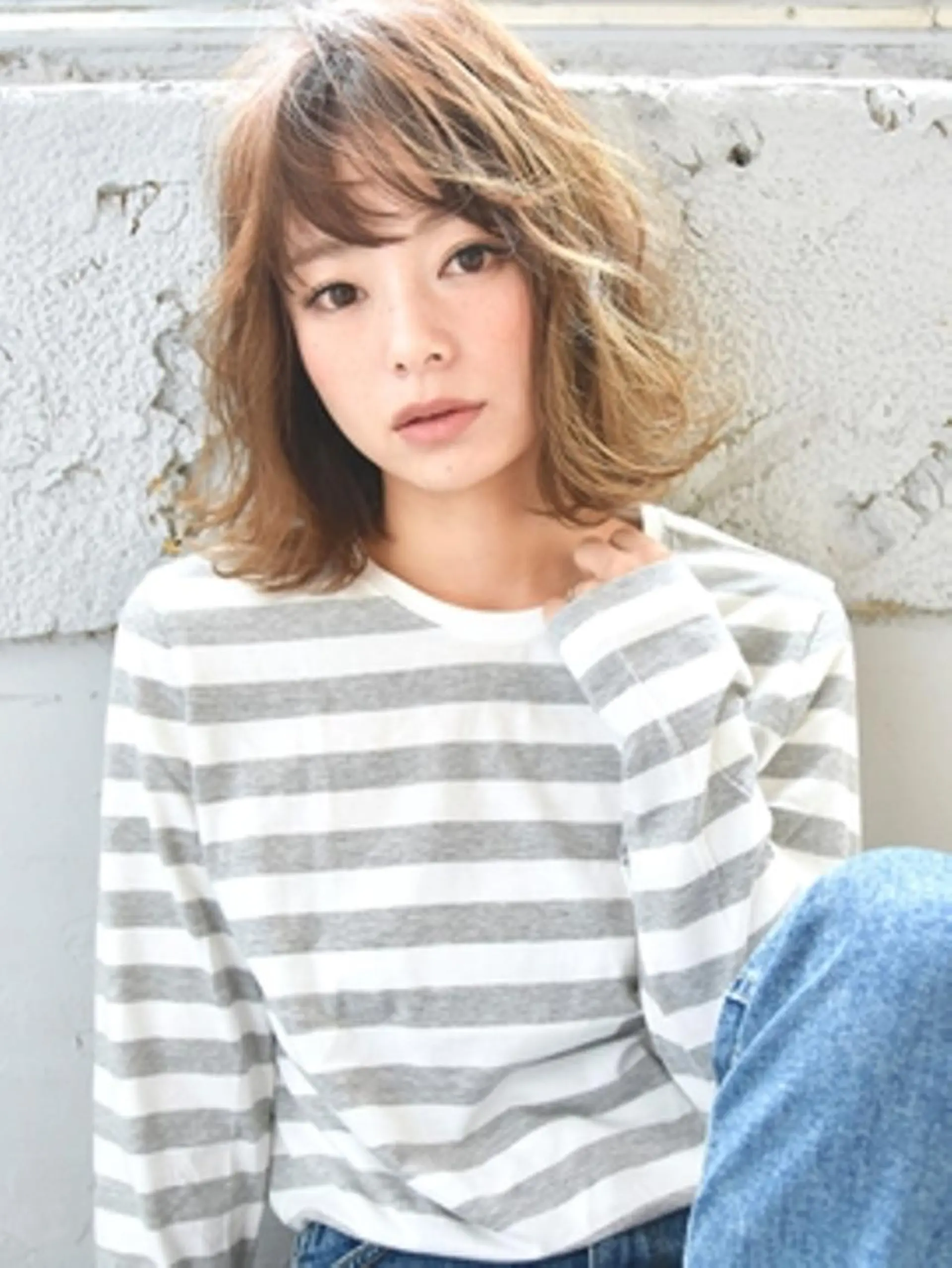 ミディアム ricca♪ 反町のヘアスタイル