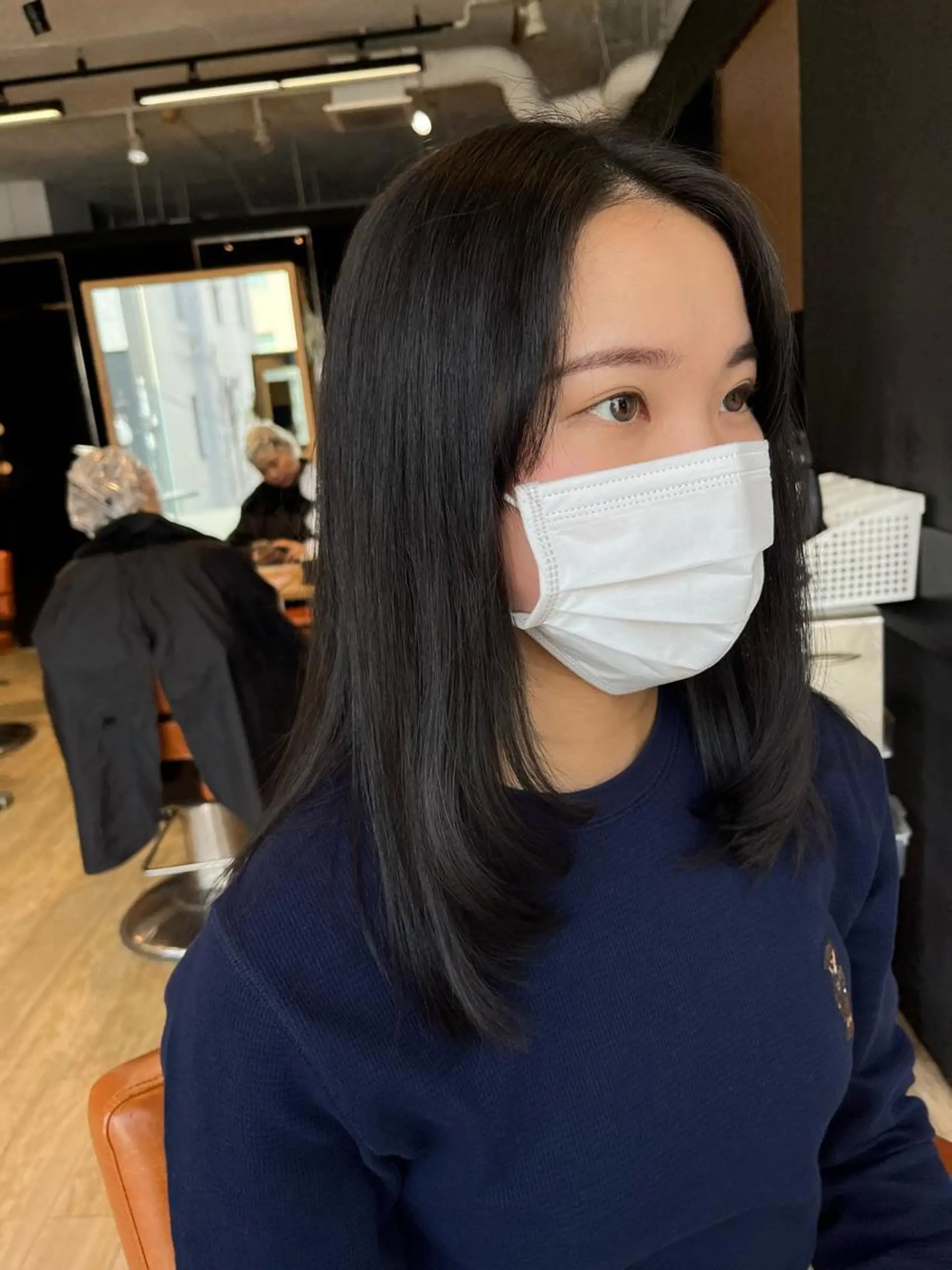 ロング カラー 顔まわりレイヤー 顔周りカット レイヤーカット MYA 🤍kanaのヘアスタイル