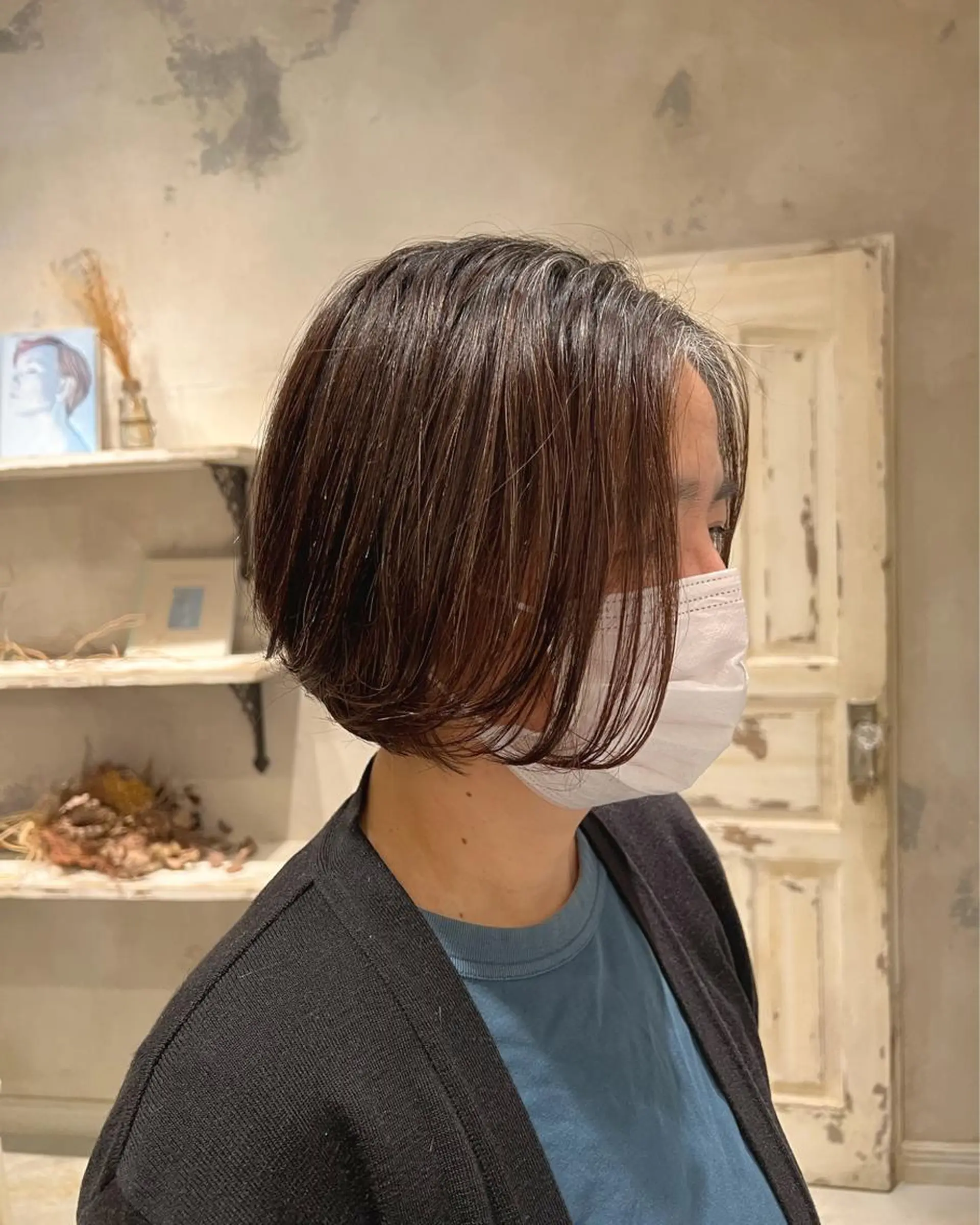 ミディアム ボブレイヤー ボブ レイヤーカット SALOWIN熊本 yuseiのヘアスタイル