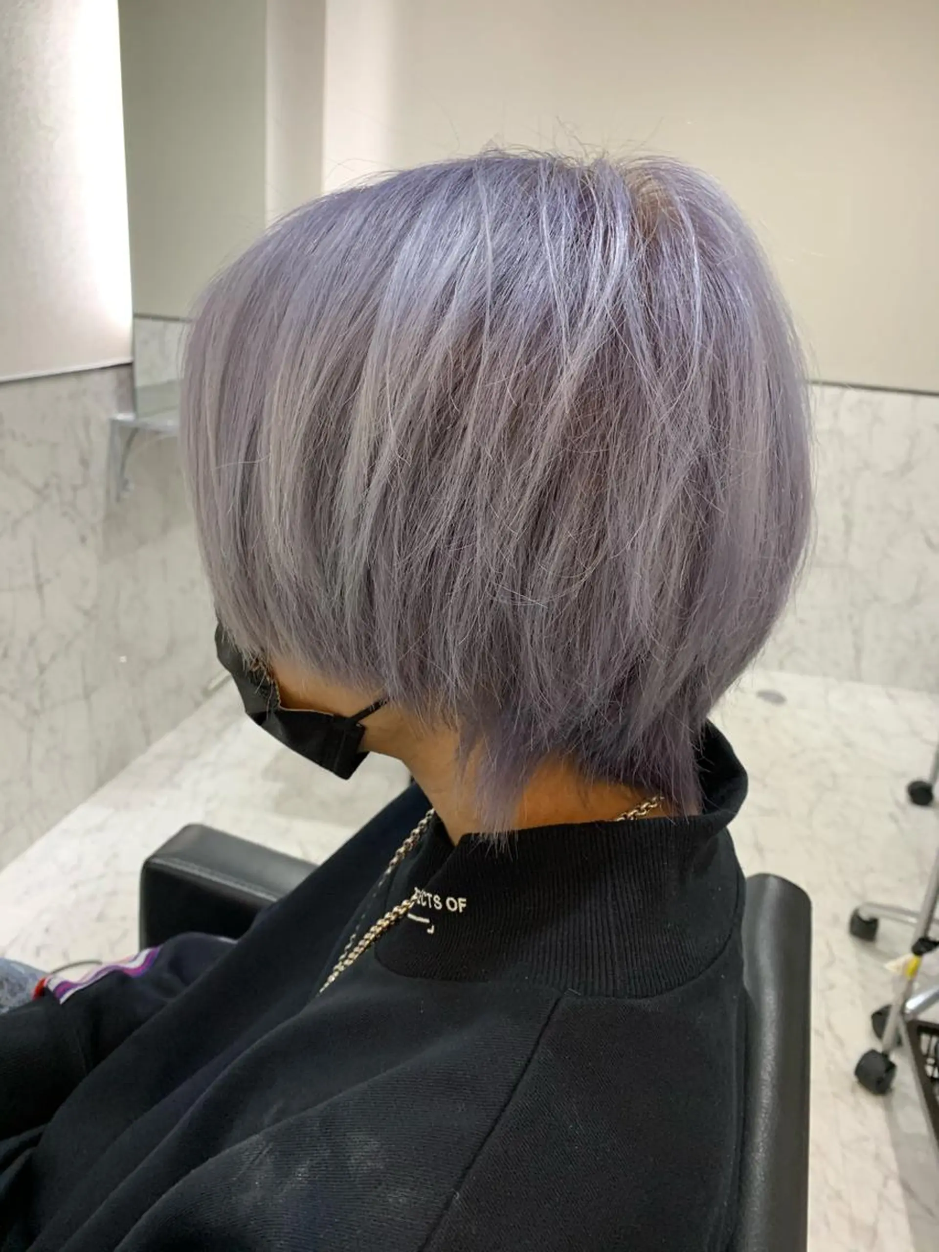 ショート カラー メンズ メンズブリーチ メンズハイトーン ブリーチ ハイトーンカラー パープルカラー 髪質改善&Spa fee by carrefour 大橋店[フィー・バイ・カルフール大橋]所属・stylist Yukieのヘアスタイル