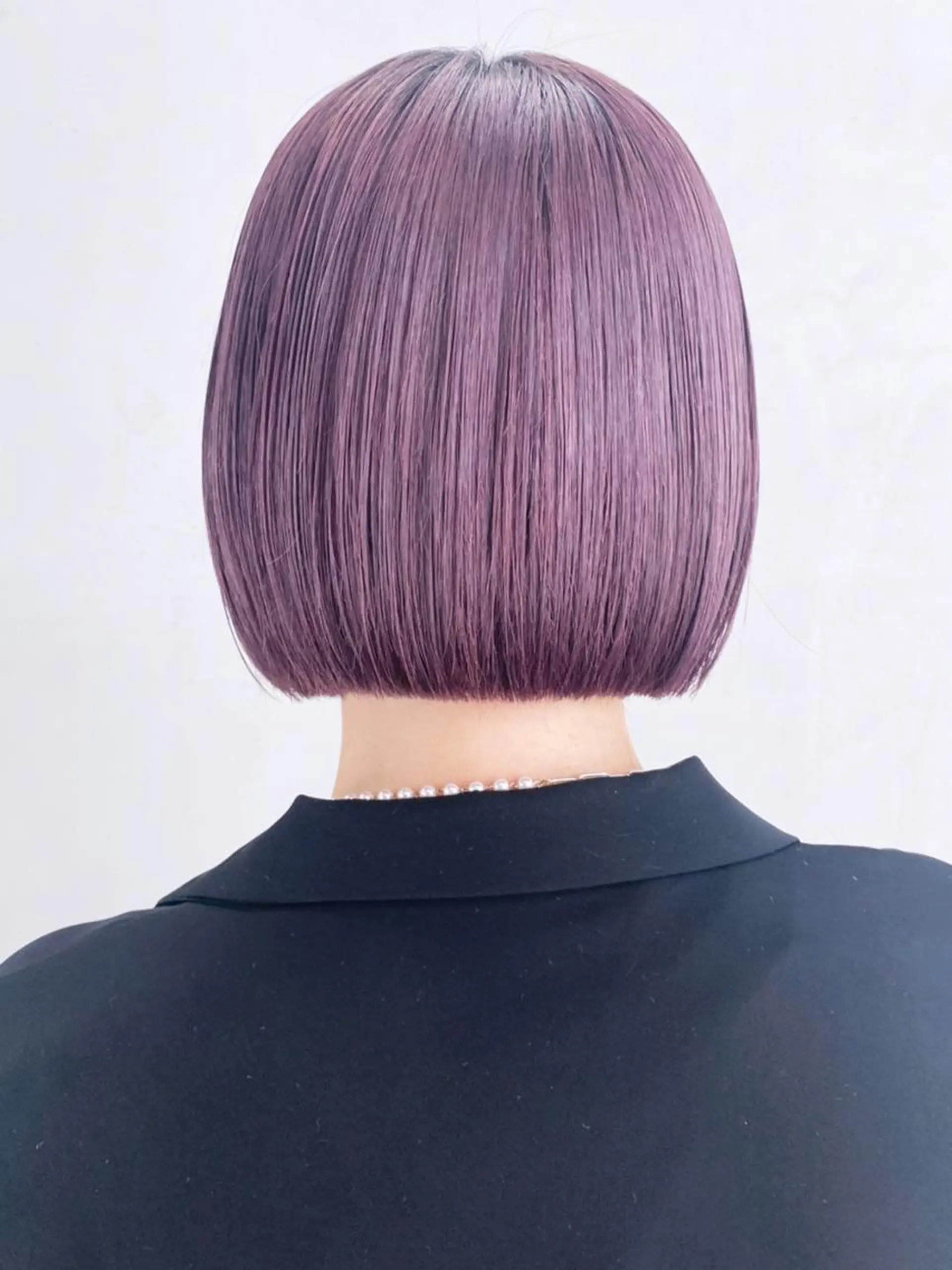 ミディアム カラー ヘアアレンジ パーマ ラベンダーカラー ボブ ITbyALBUM 八王子店のヘアスタイル