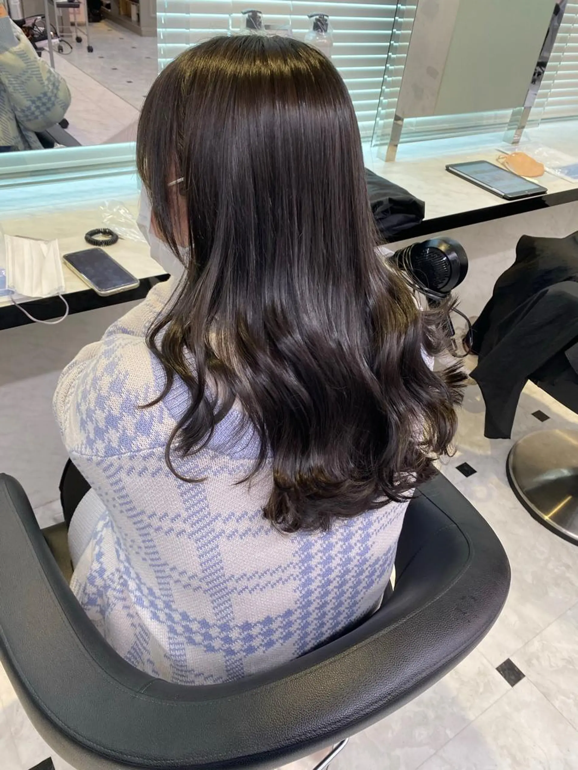 セミロング カラー ダブルカラー 韓国ヘアKYONのヘアスタイル