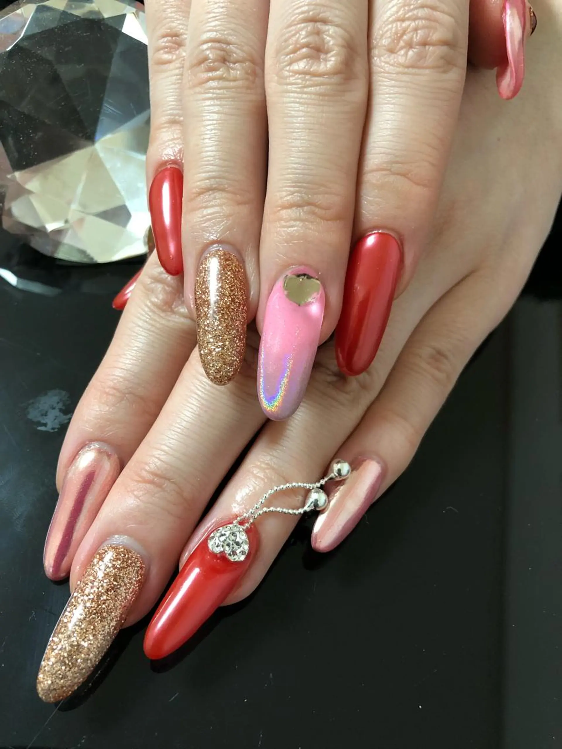 ロング ネイル ハンドネイル ハンドケア 💎ビューティサロン 湘南　RIRAN💎のネイルデザイン