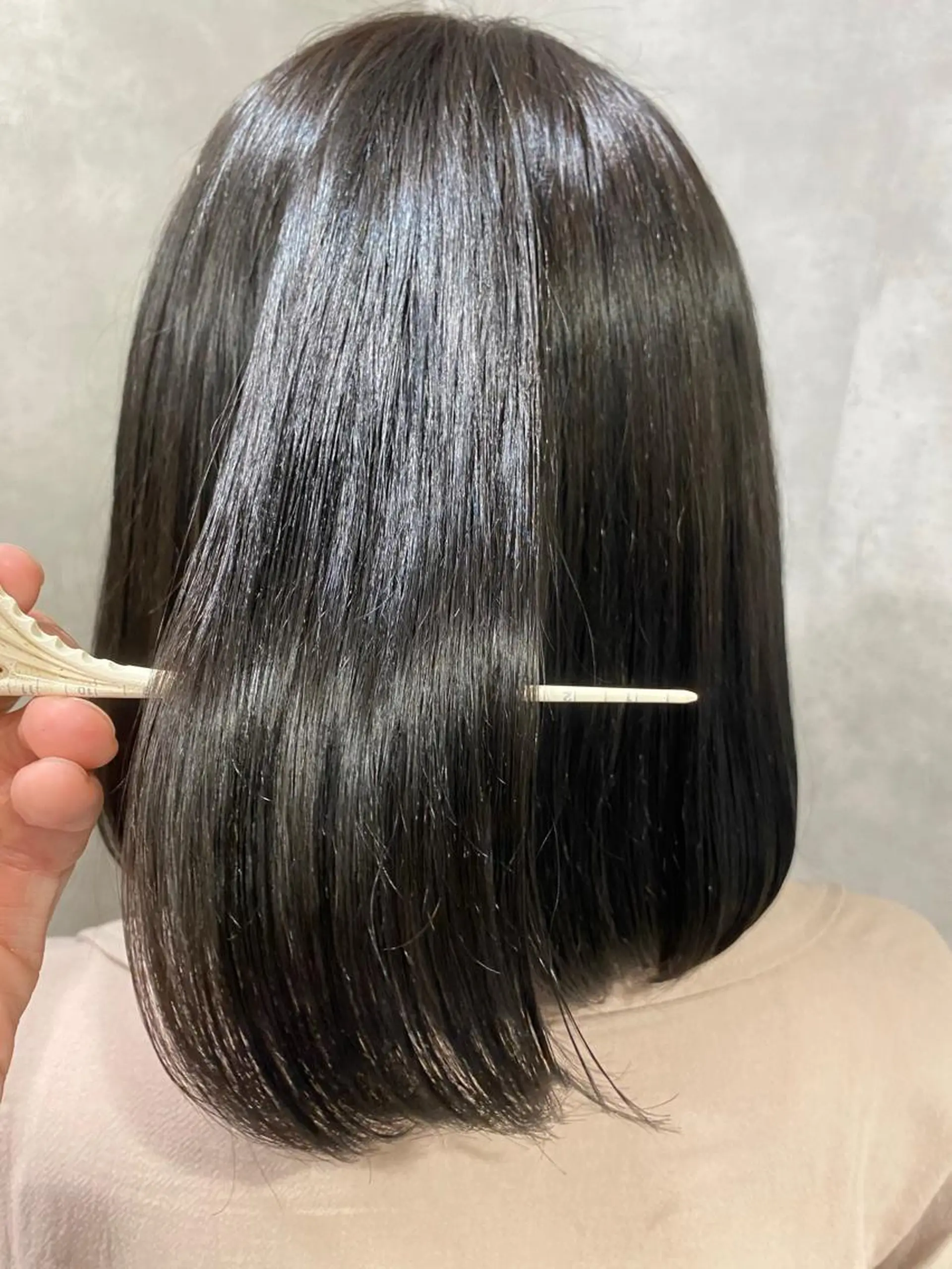 ミディアム カット ヘアカラー トリートメント ヘアセット 美髪/髪質改善 顔周り/透明感カラーのヘアスタイル