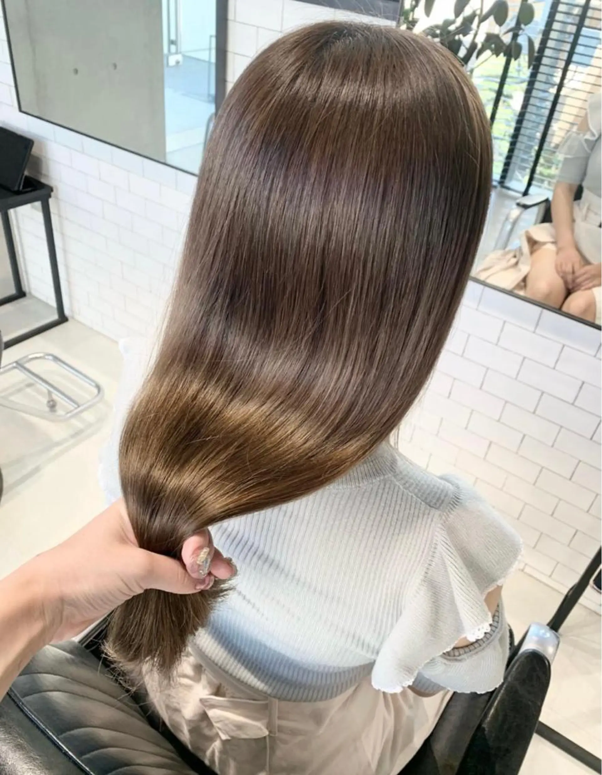 セミロング カラー パーマ ヘアアレンジ カット ヘアカラー トリートメント ヘッドスパ ヘアセット 透明感/オリーブ/ グレージュ/YUKAのヘアスタイル