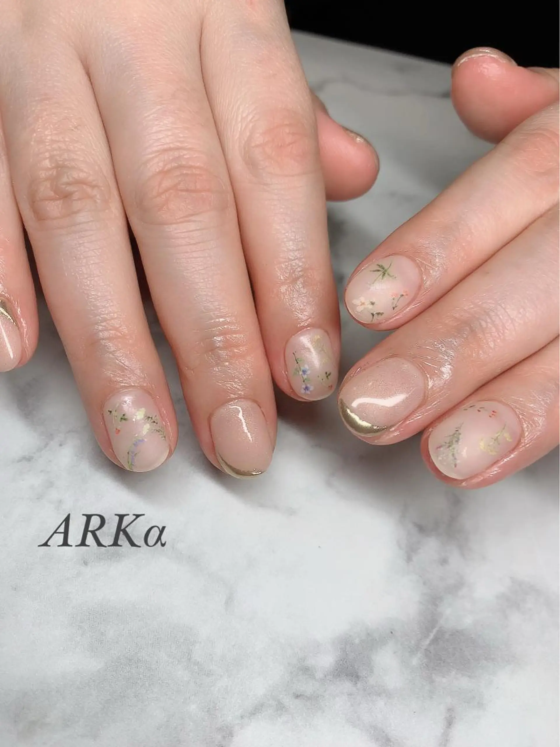 ショート ネイル ハンドネイル Nailsalon ARKαのネイルデザイン