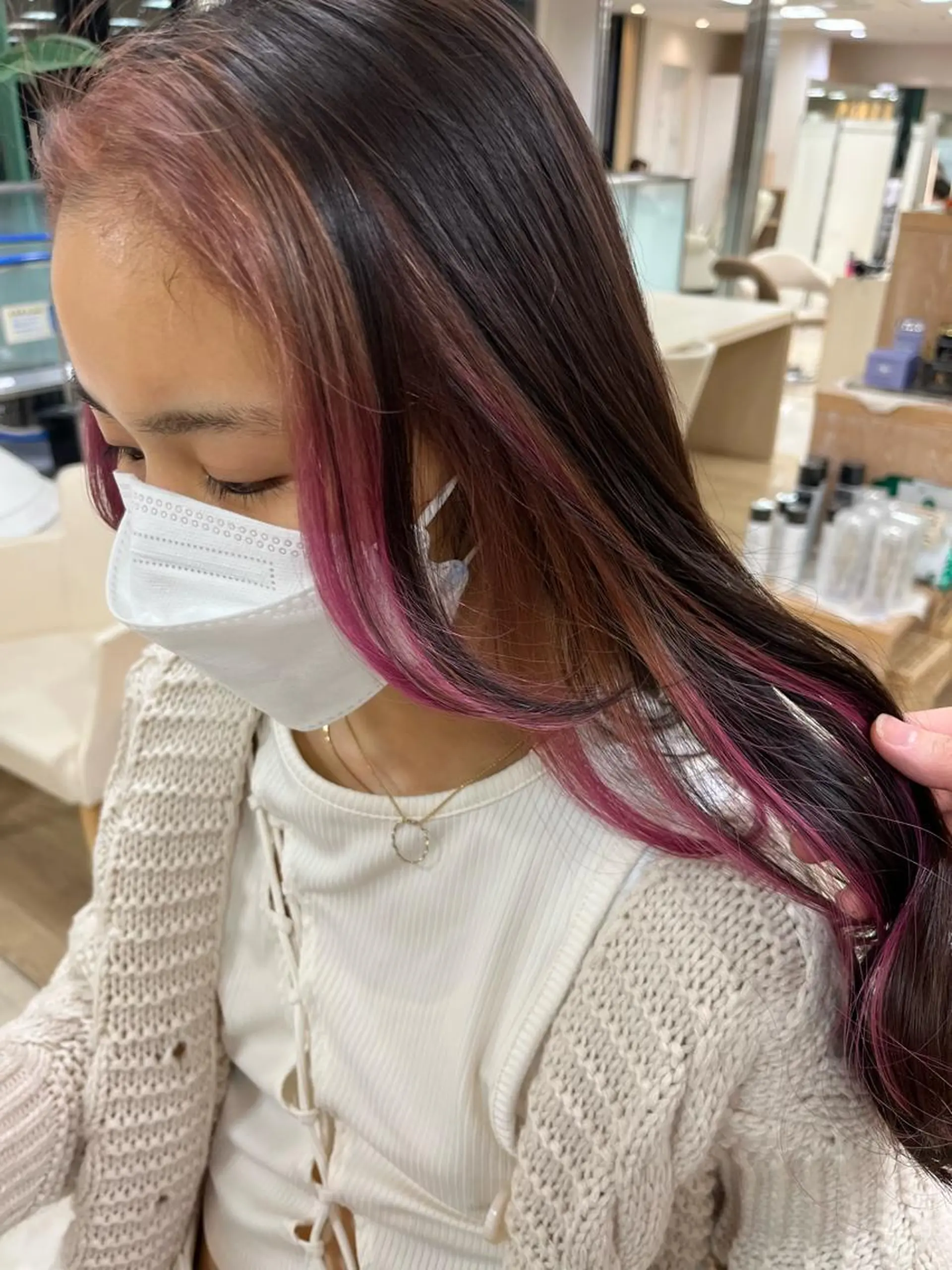 セミロング カラー 暖色専門美容師🎀 お客様満足度◎のヘアスタイル
