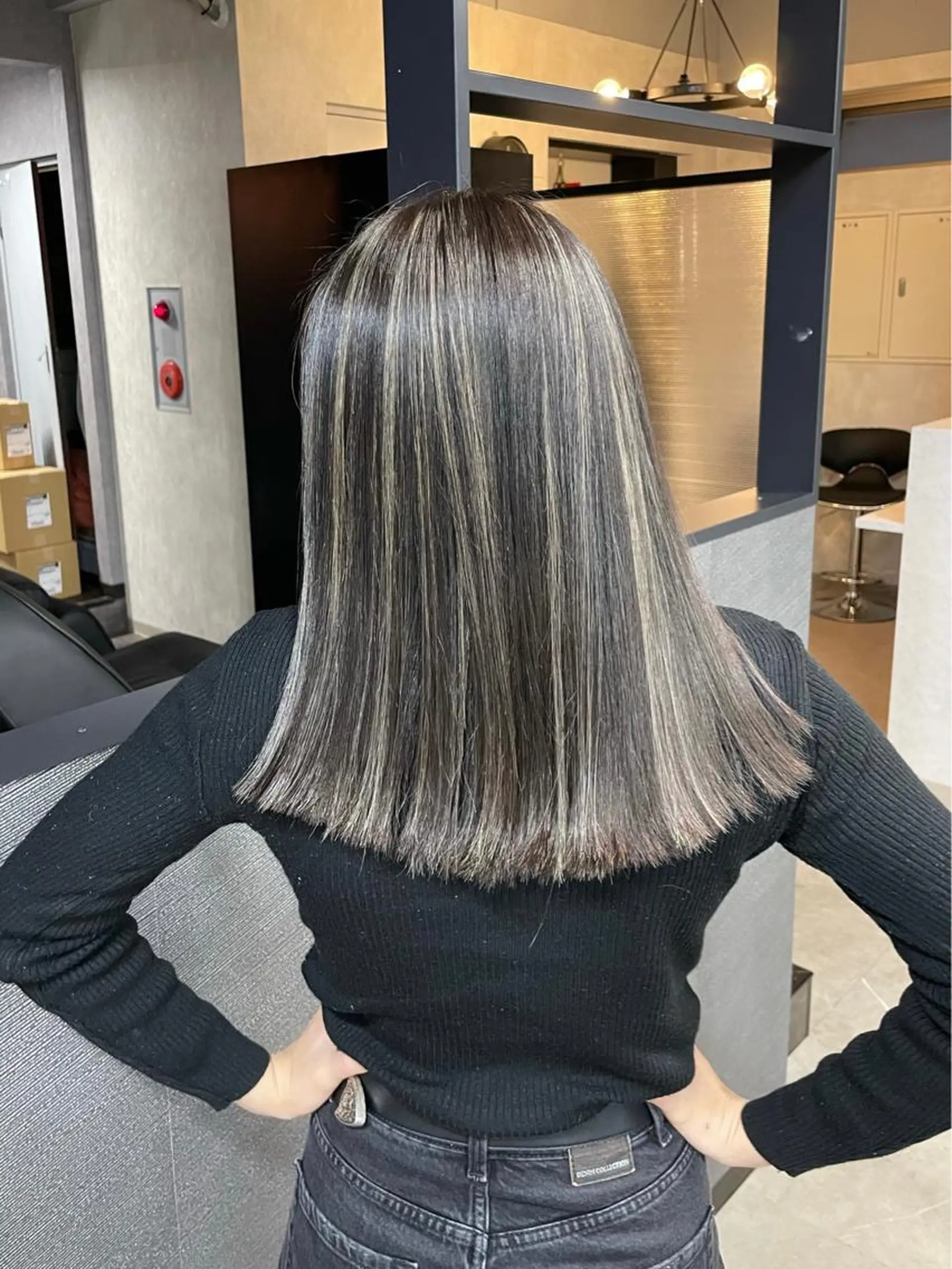 セミロング カラー 新宿/美髪矯正 髪質改善/韓国風山本のヘアスタイル