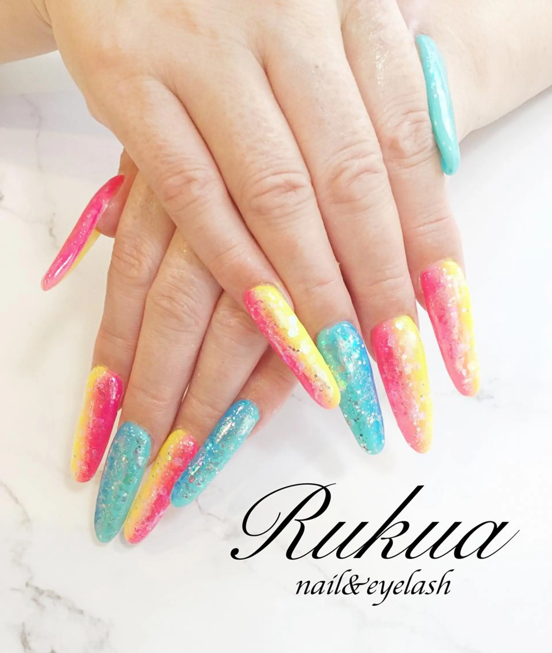 ネイル スカルプネイル Rukua Nのマツエク・マツパデザイン