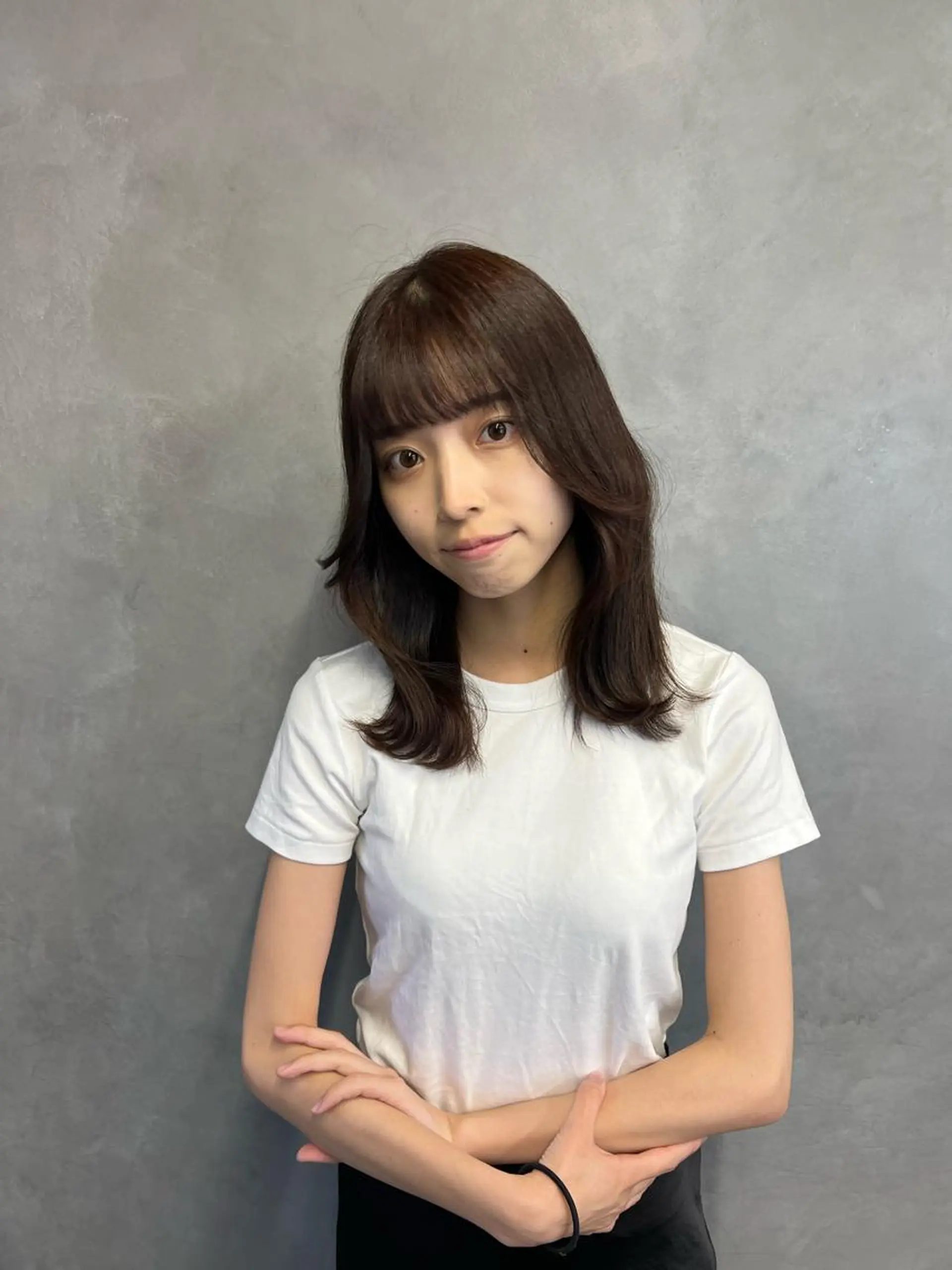 ミディアム くびれヘア 韓国風ヘア レイヤーカット ウルフカット TSUBASA/銀座 メンズ◎ショート女子のヘアスタイル