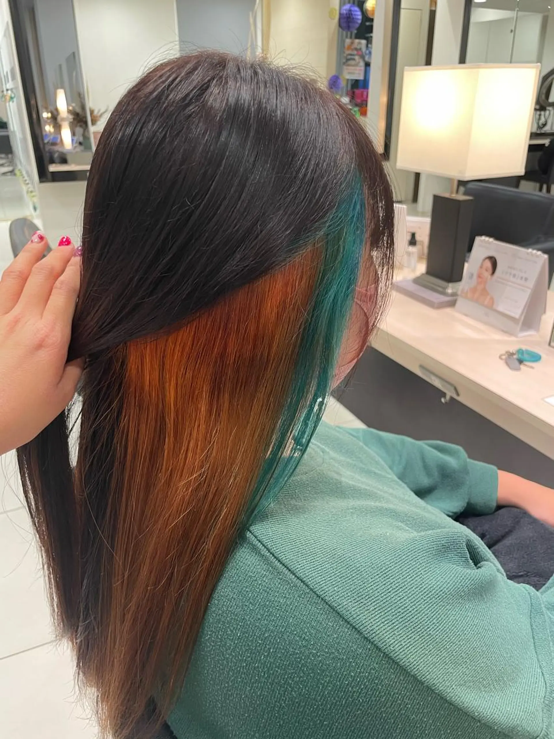 ロング カラー ブリーチ ダブルカラー ヘアカラー クロスパーマ/うる艶 カラー/Kurumiのヘアスタイル