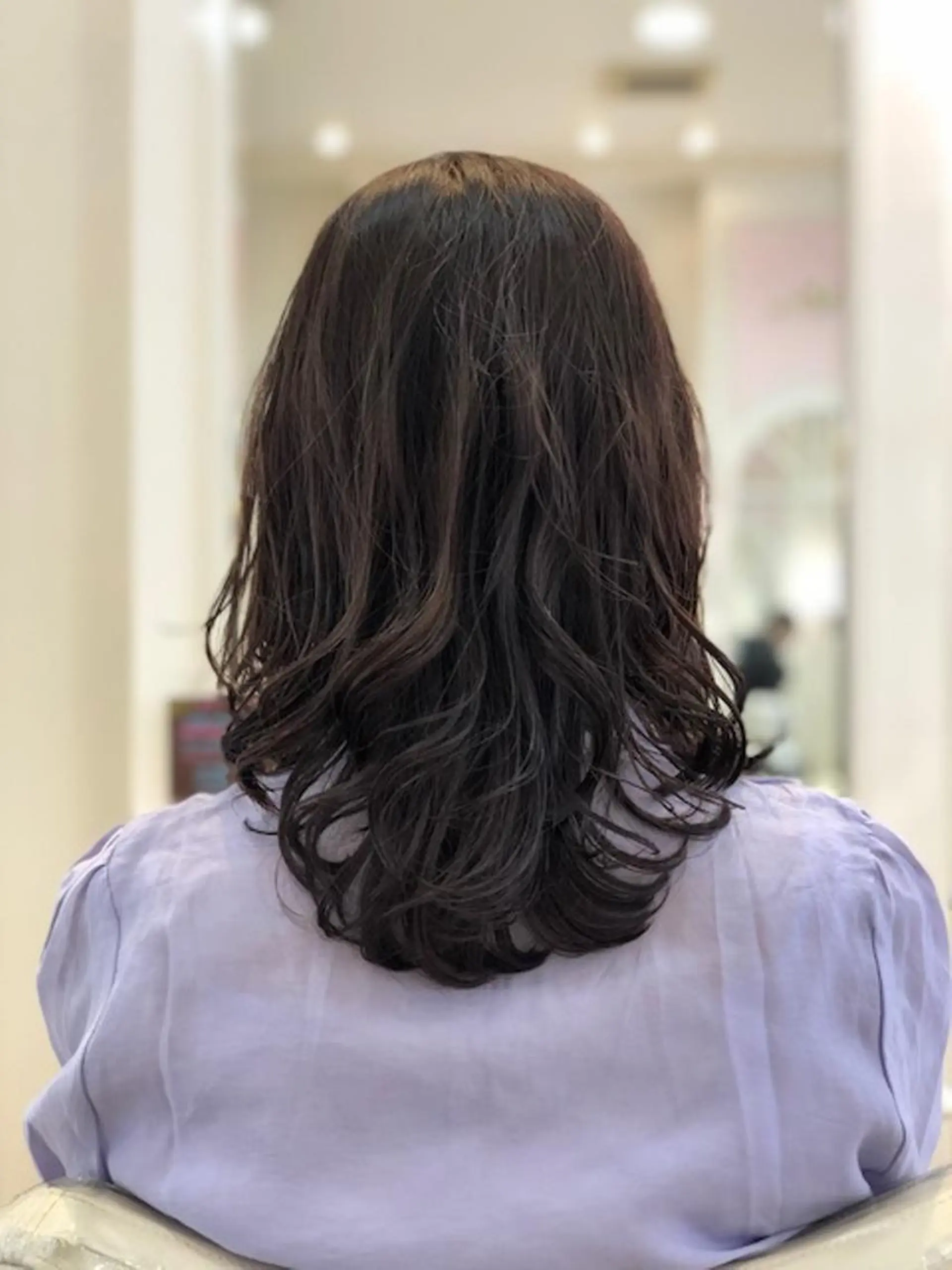 セミロング カット ヘアカラー ダメージレス 桧山店長のヘアスタイル