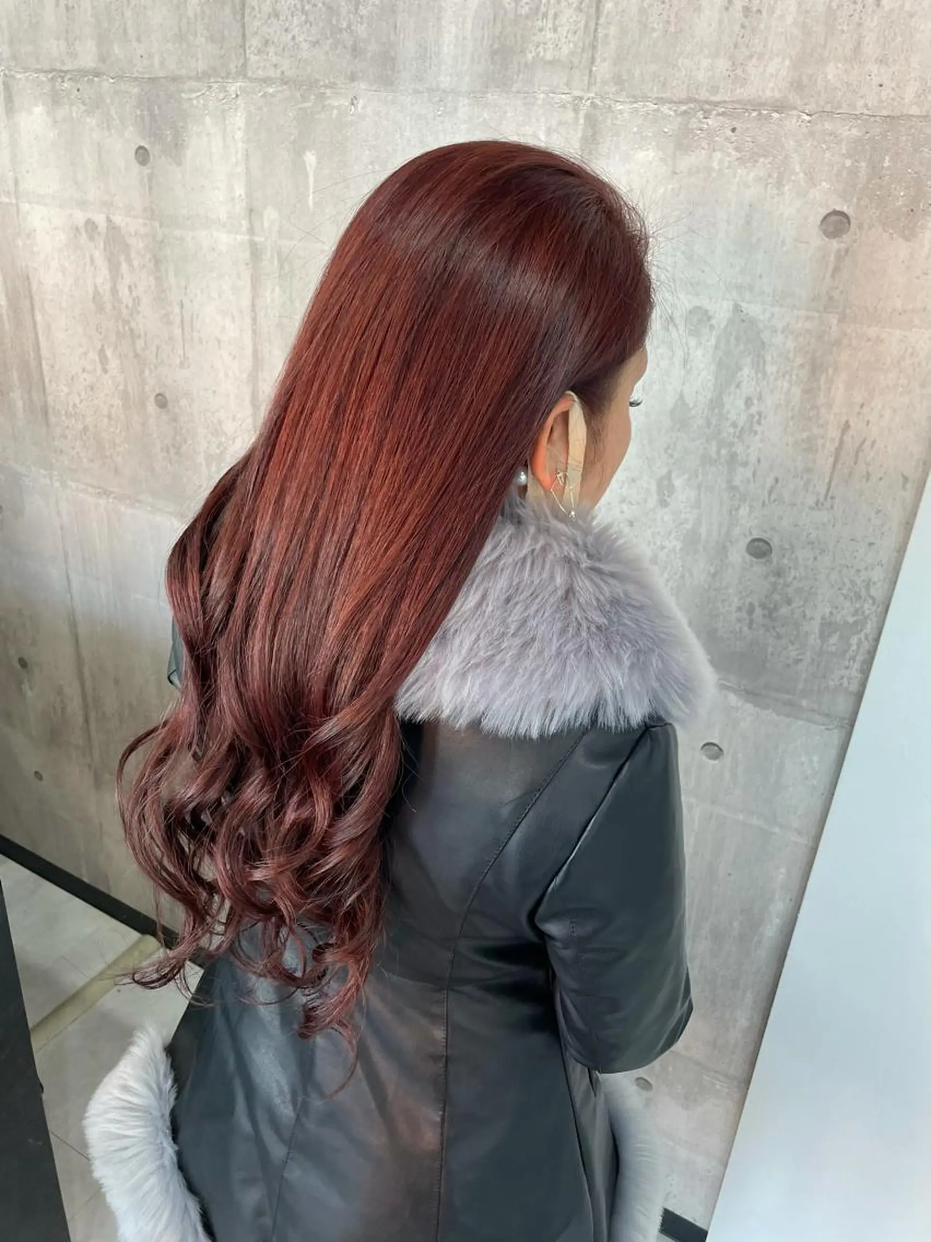 カラー レッドカラー _WHITE浜松店 もえかのヘアスタイル