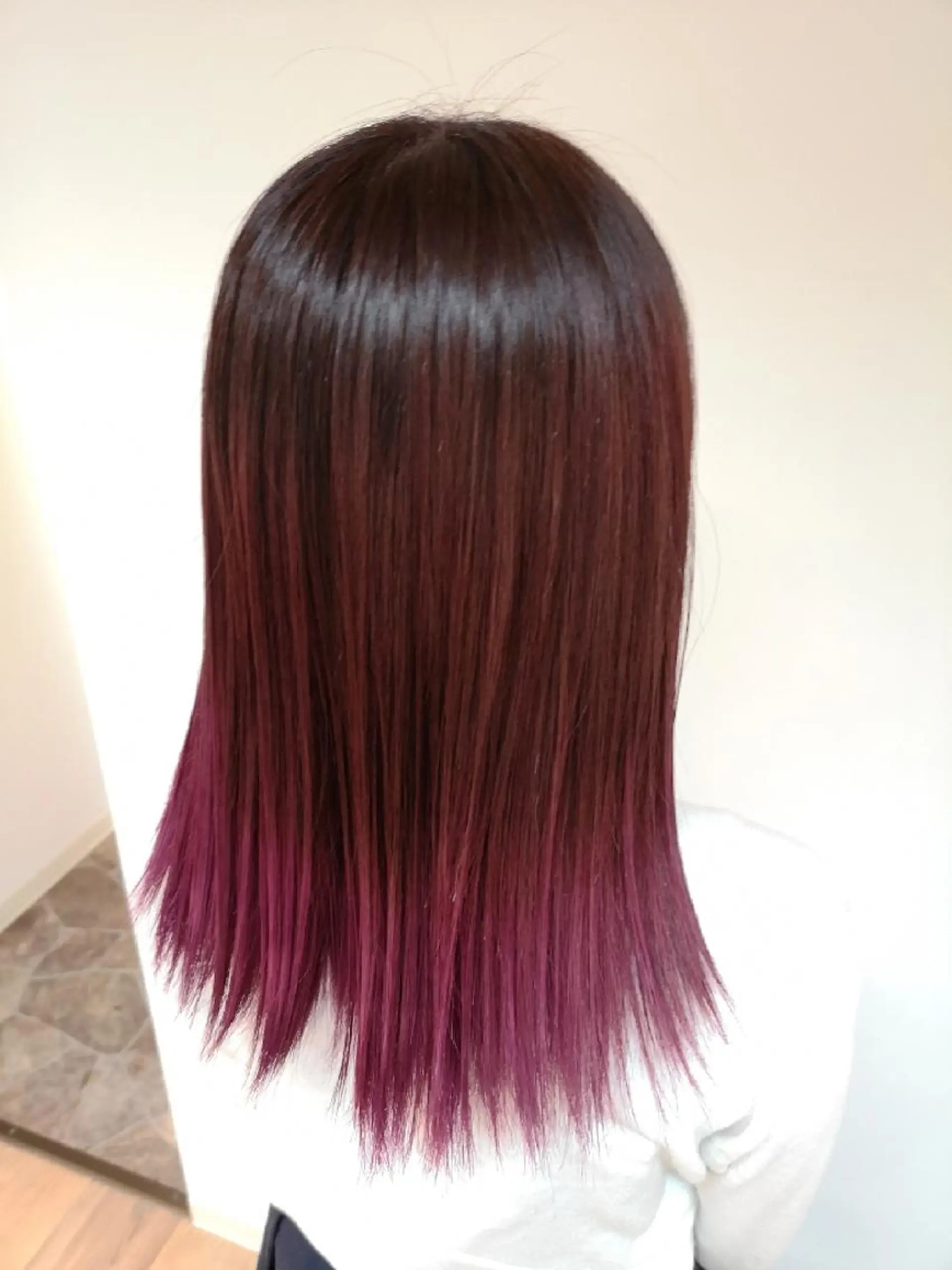 ロング カラー ピンクカラー ローズカラー Afinar　 tomoのヘアスタイル