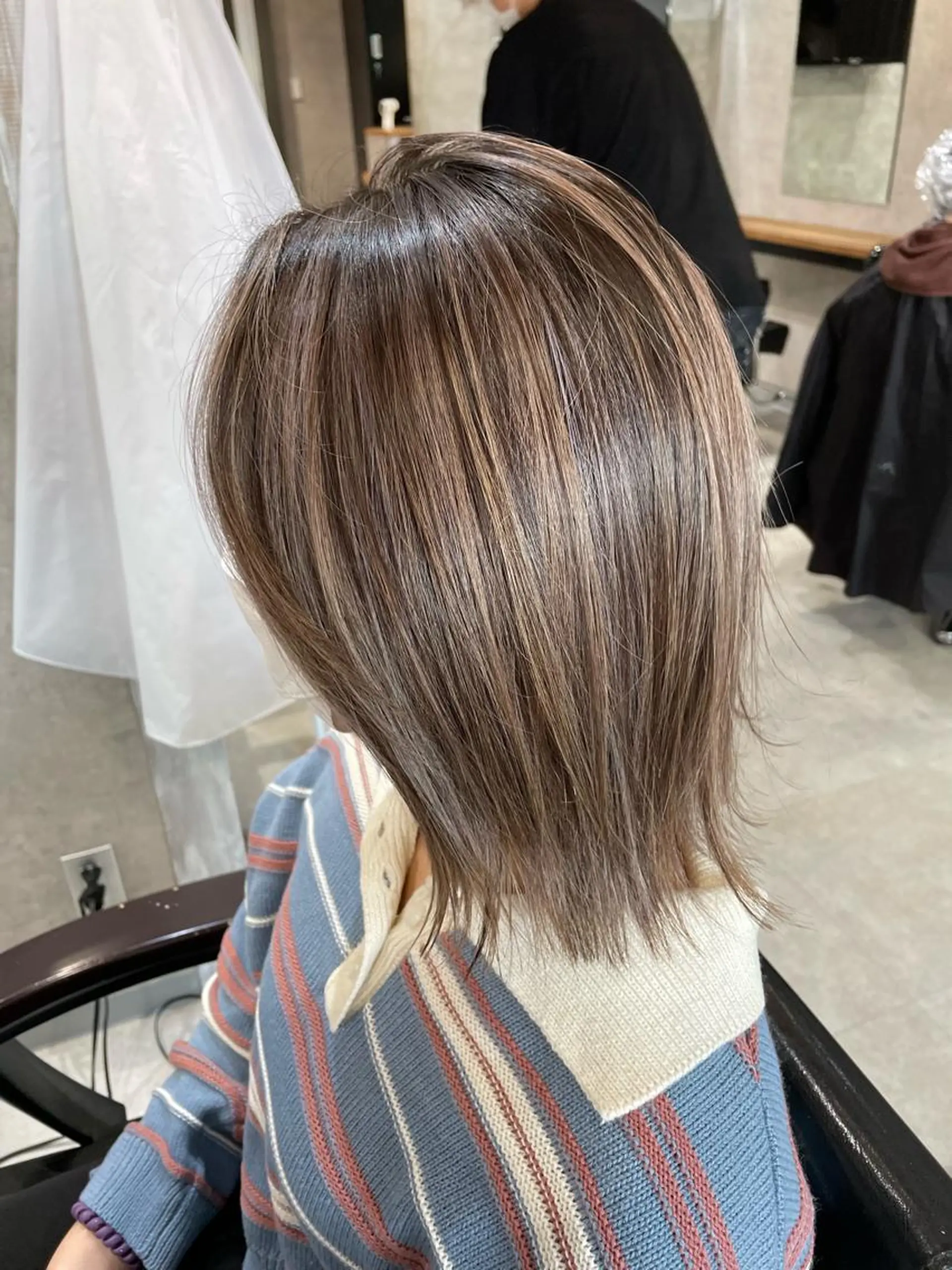 セミロング カラー グラデーションカラー ハイライトカラー ハイライト 矢島颯哉/ハイトーン ブリーチカラー💎のヘアスタイル