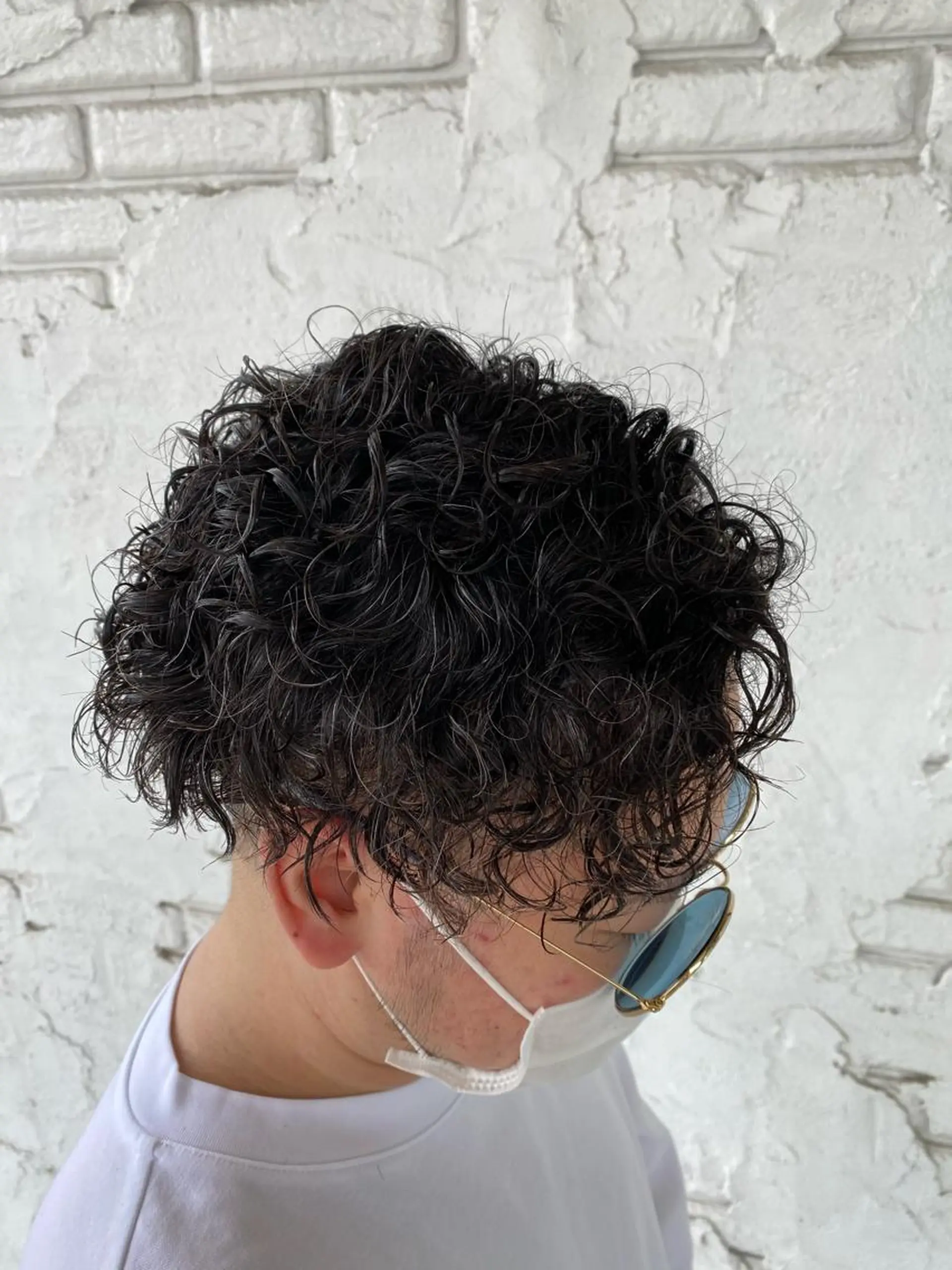 パーマ メンズ カット パーマ 尾崎 優也のヘアスタイル