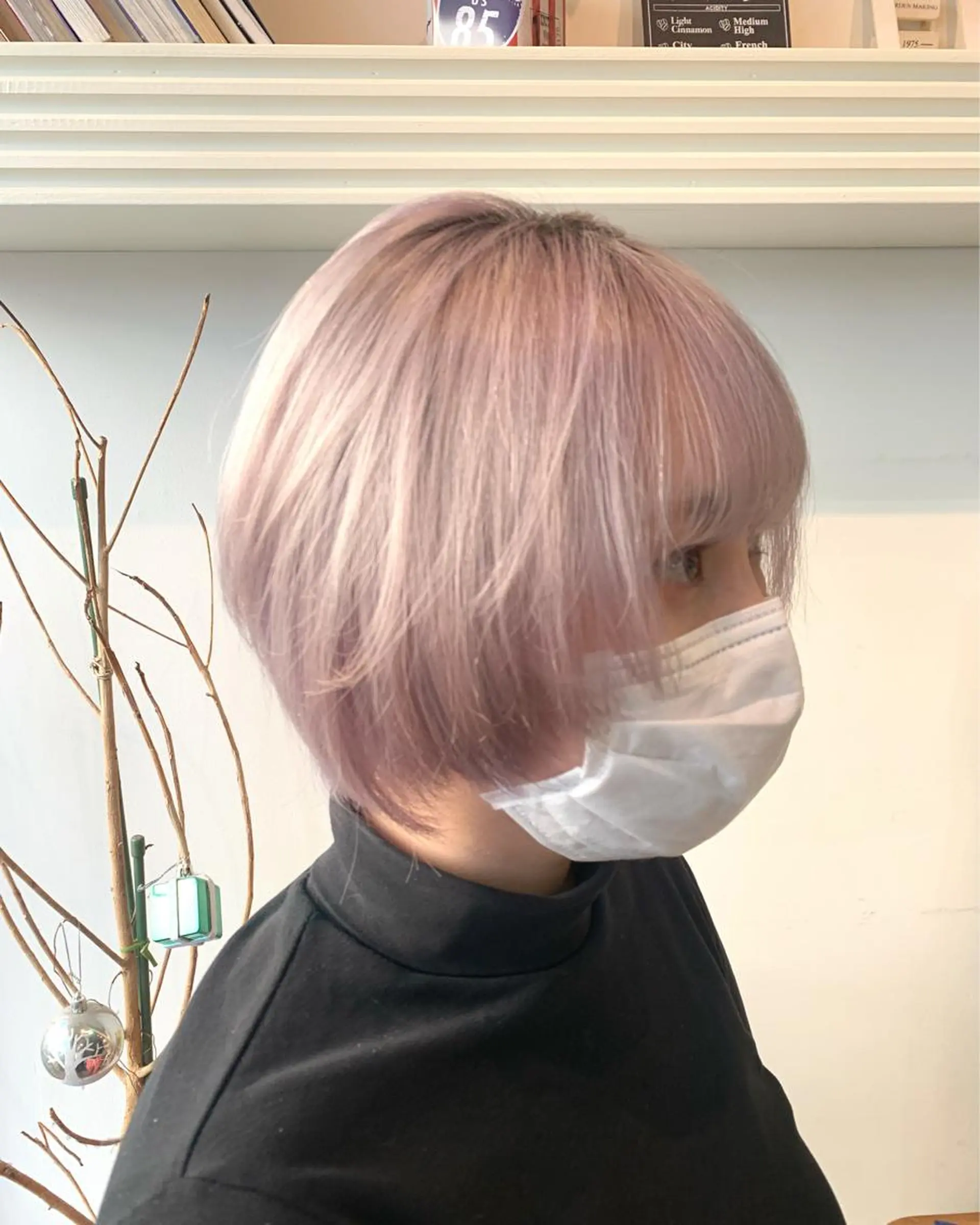 ショート カラー ヘアアレンジ ピンクカラー ヘアカラー トリートメント ヘッドスパ ヘアセット 大宮/山口 竣也のヘアスタイル