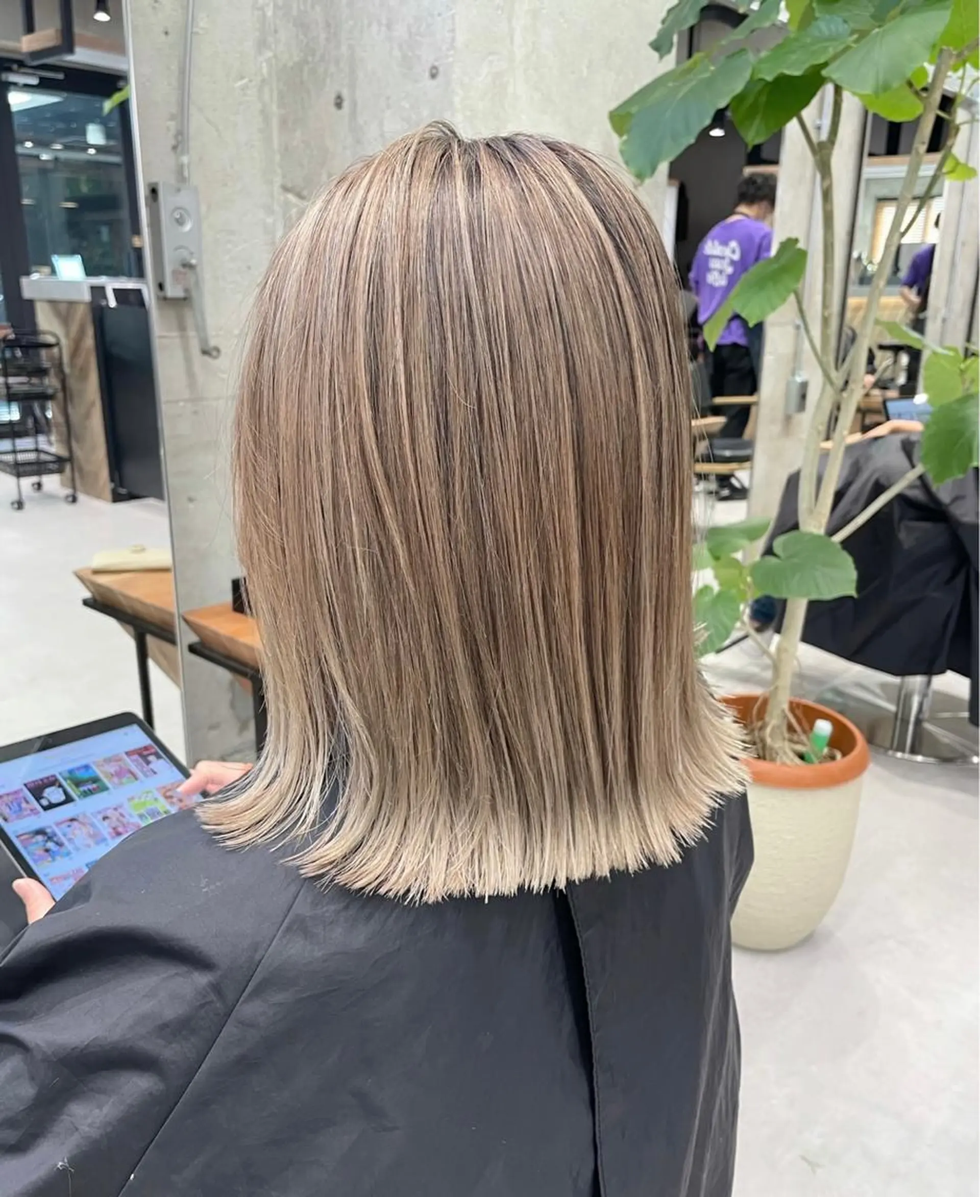 ミディアム カラー カット ヘアカラー トリートメント ❤️ダブルカラー 髪質改善❤️SAYAのヘアスタイル