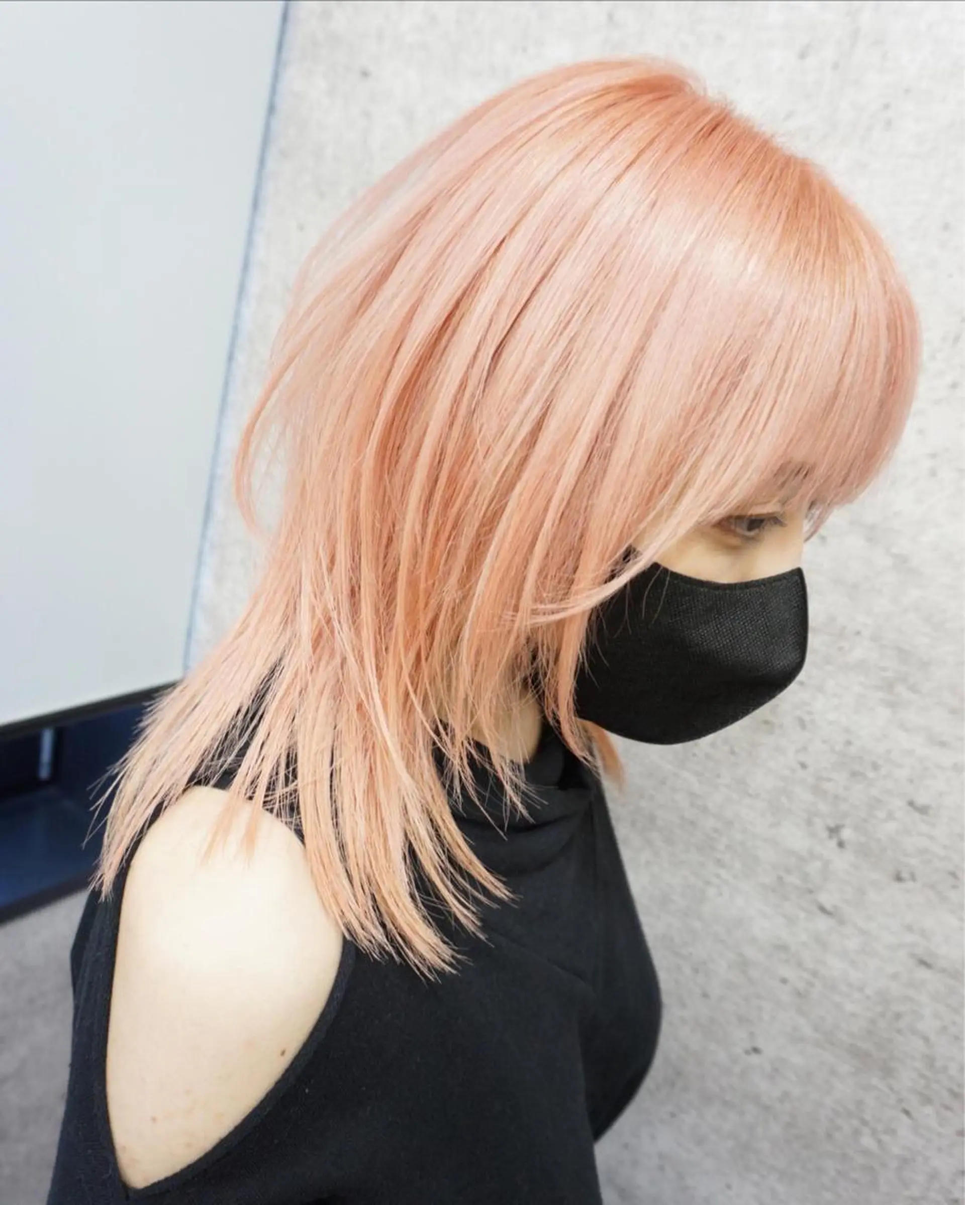 セミロング レイヤーカット ウルフカット ウルフレイヤー カット ヘアカラー トリートメント hair teria ryu 大塚のヘアスタイル