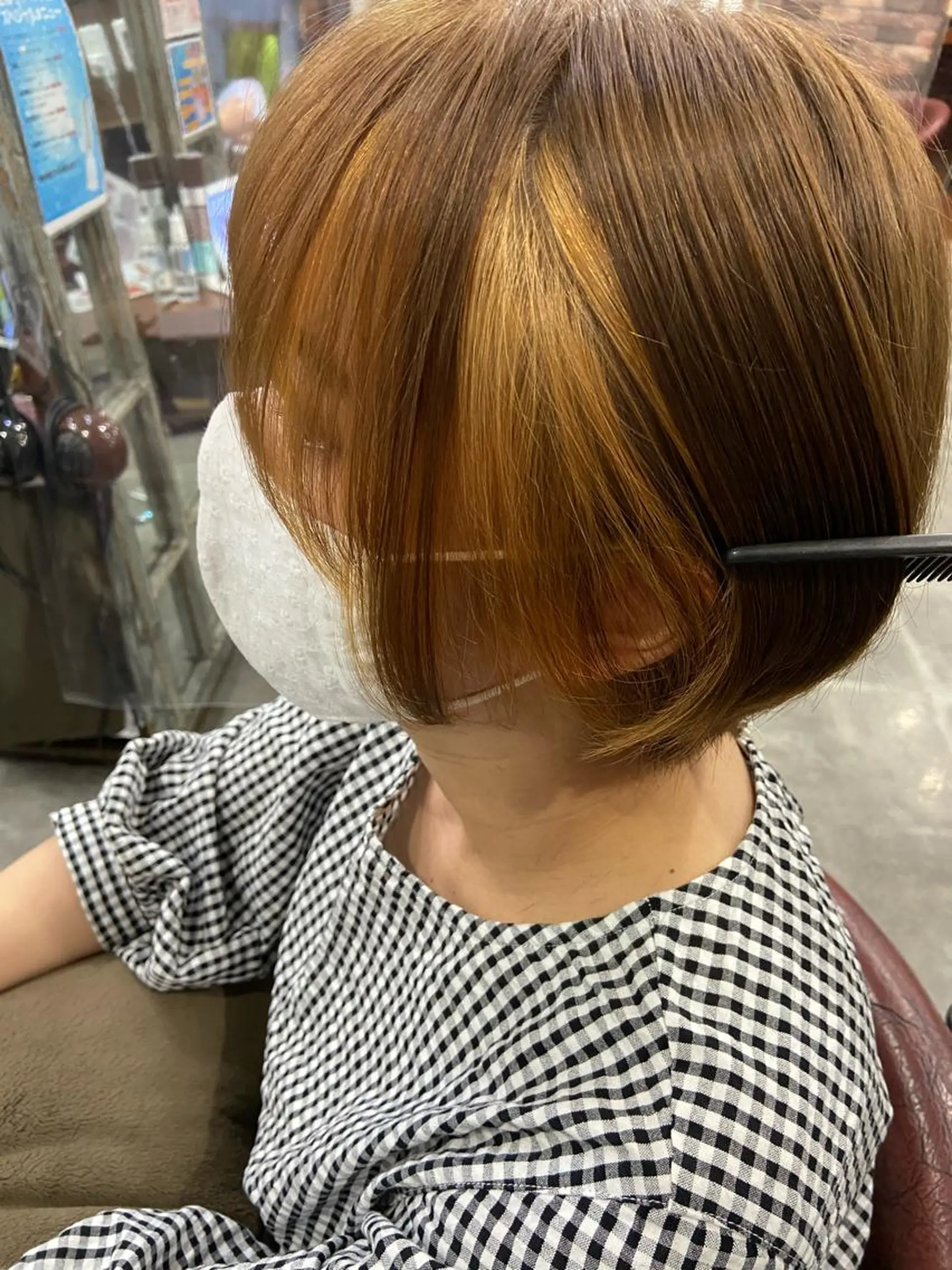 ショート カラー ワンカールで盛れる レイヤー✨深江裕稀のヘアスタイル