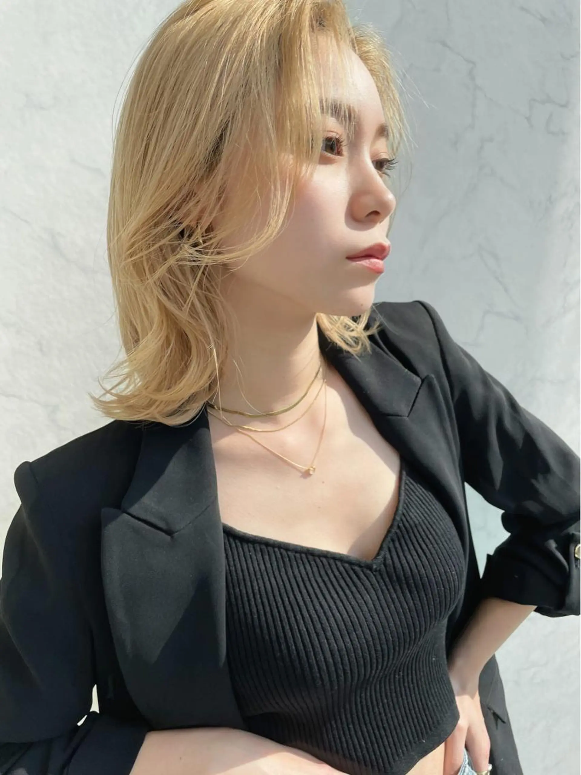 ミディアム チダアキフミ Ash大森のヘアスタイル