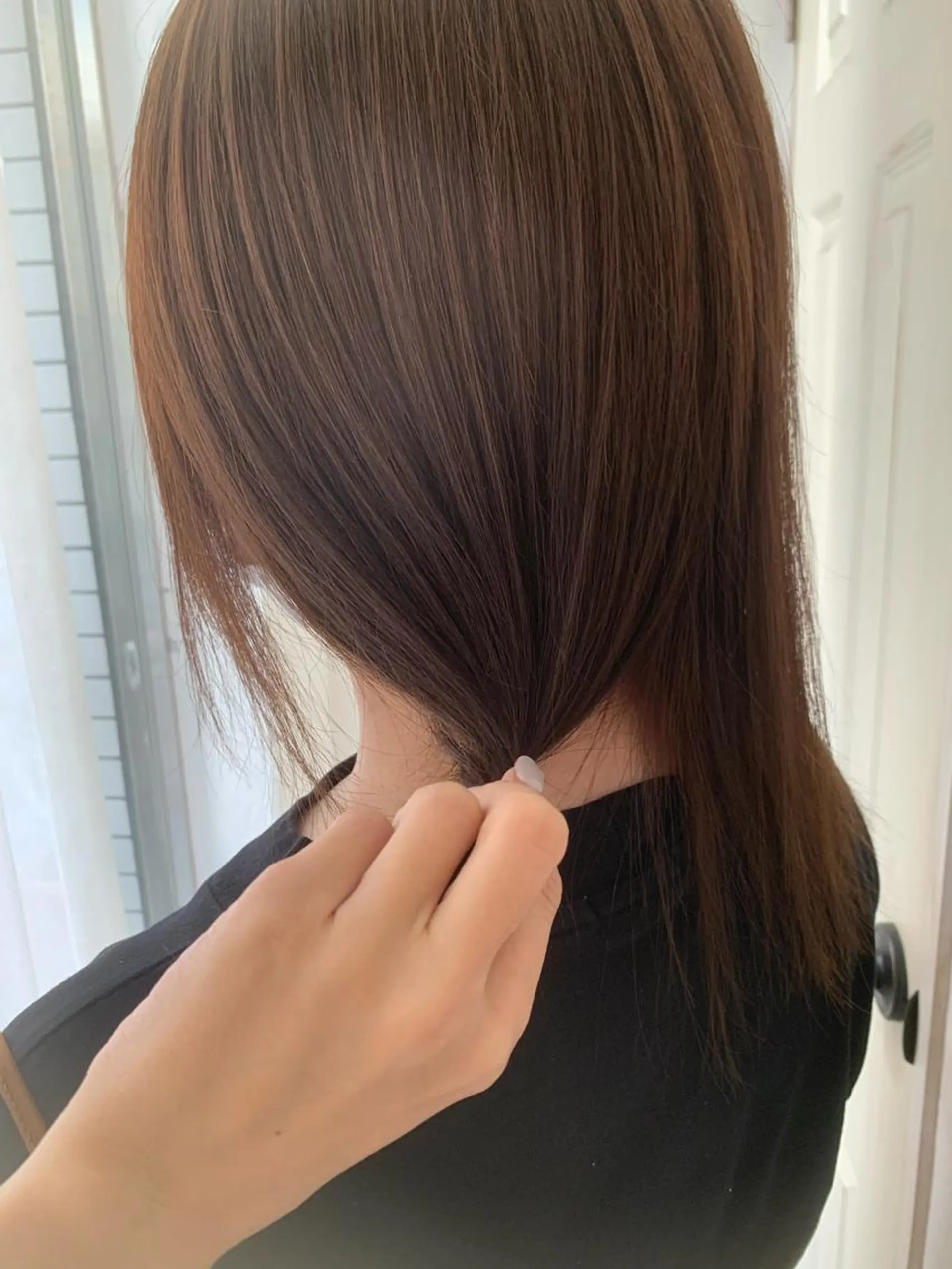 セミロング カラー カット ヘアカラー fio マナミのヘアスタイル