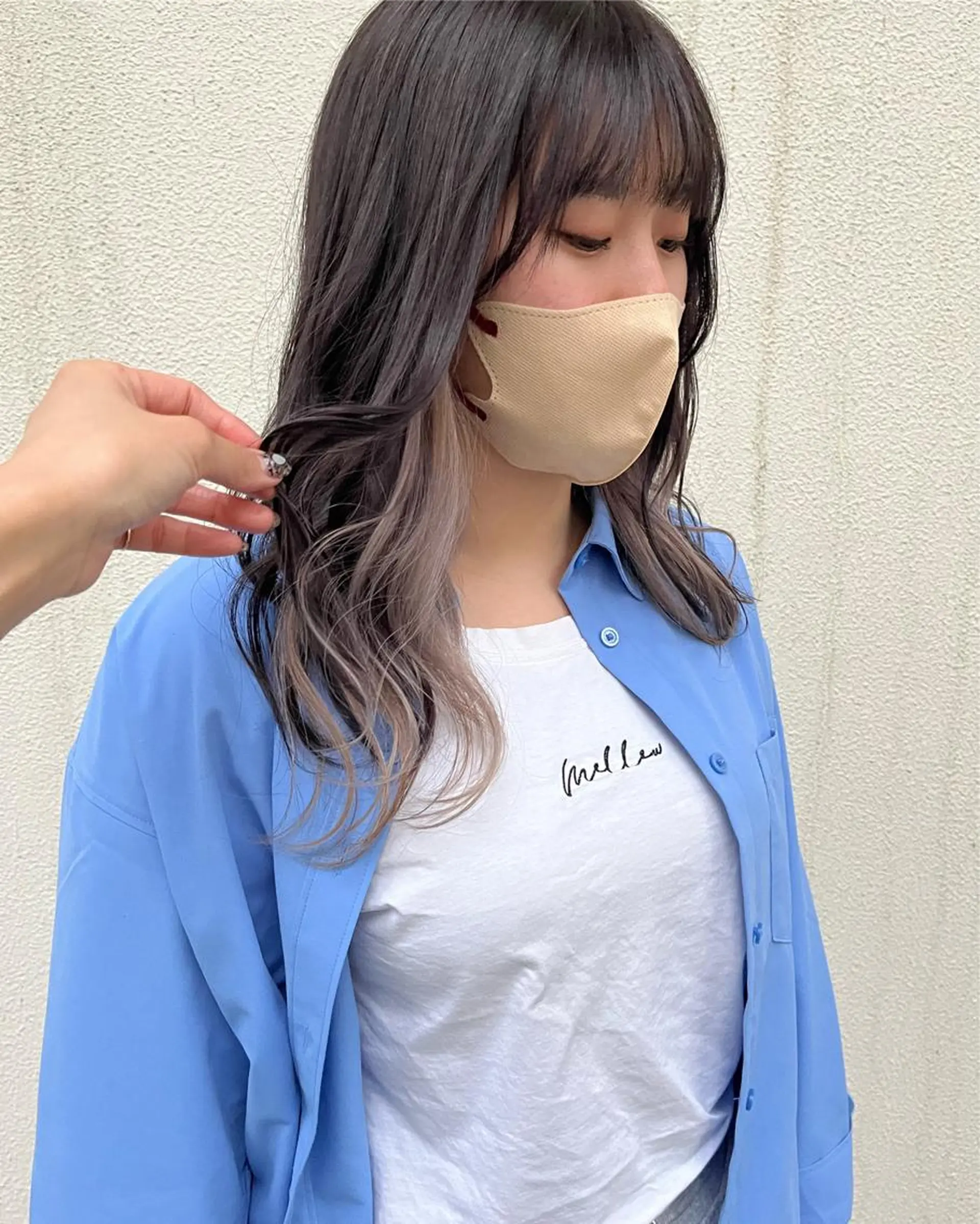 セミロング カラー ﾊｲﾄｰﾝ/ｼｮｰﾄ 村上淳乃🐥のヘアスタイル