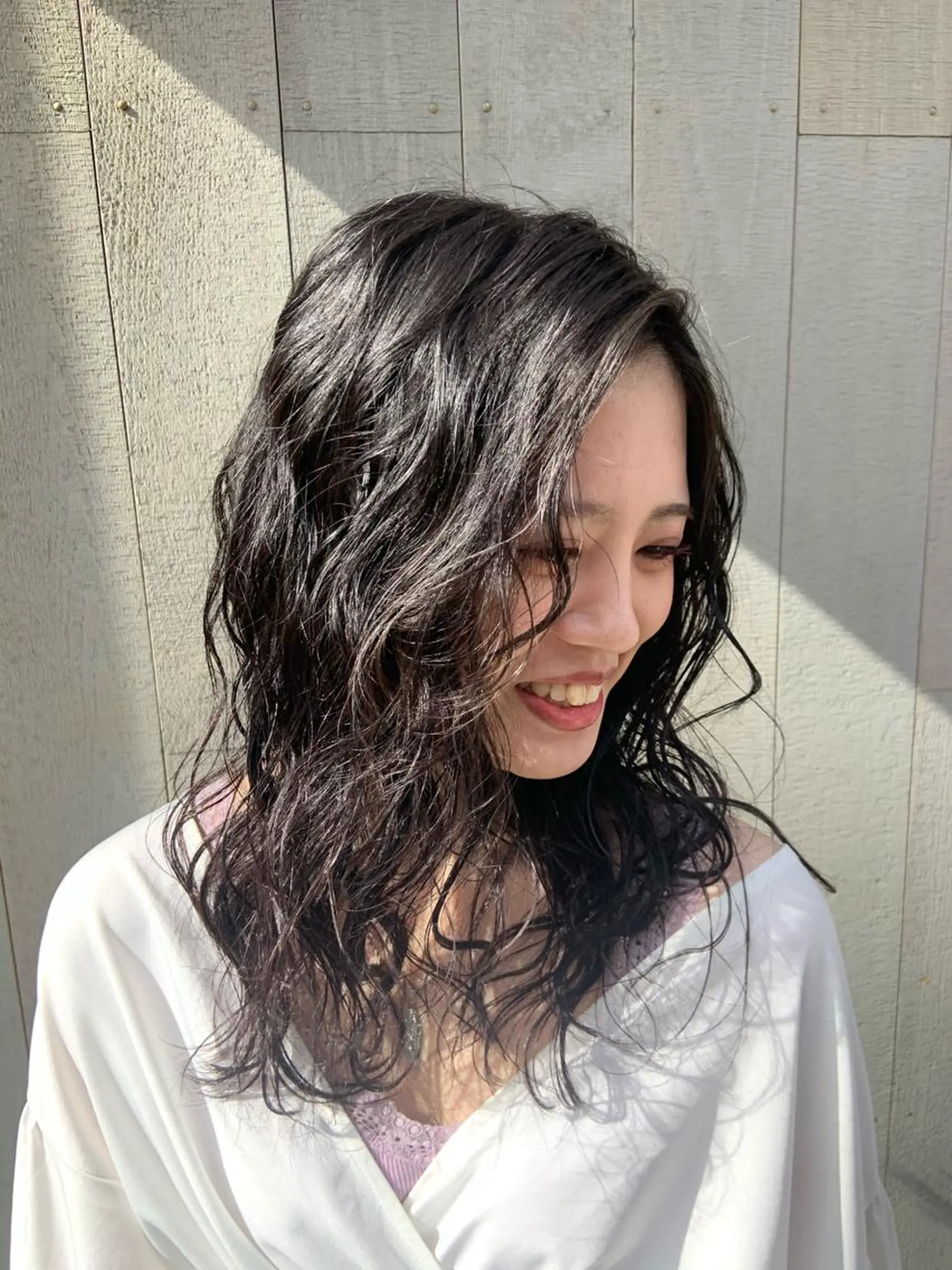 ロング カラー パーマ ヘアアレンジ ハイトーンカラー🤍 山下 優華のヘアスタイル