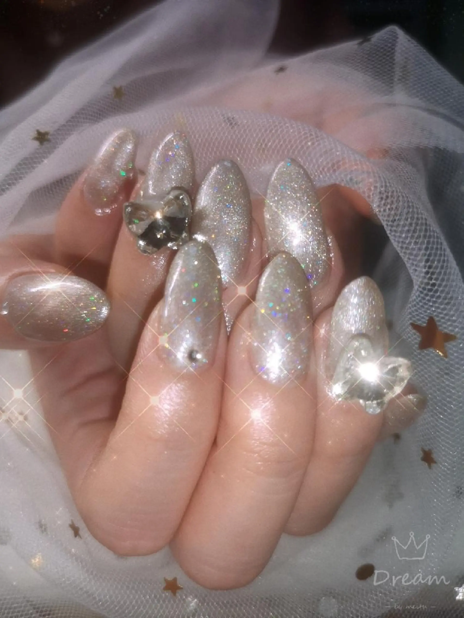 セミロング ネイル ハンドネイル ネイリストゆか💅 長さだし、深爪矯正のネイルデザイン