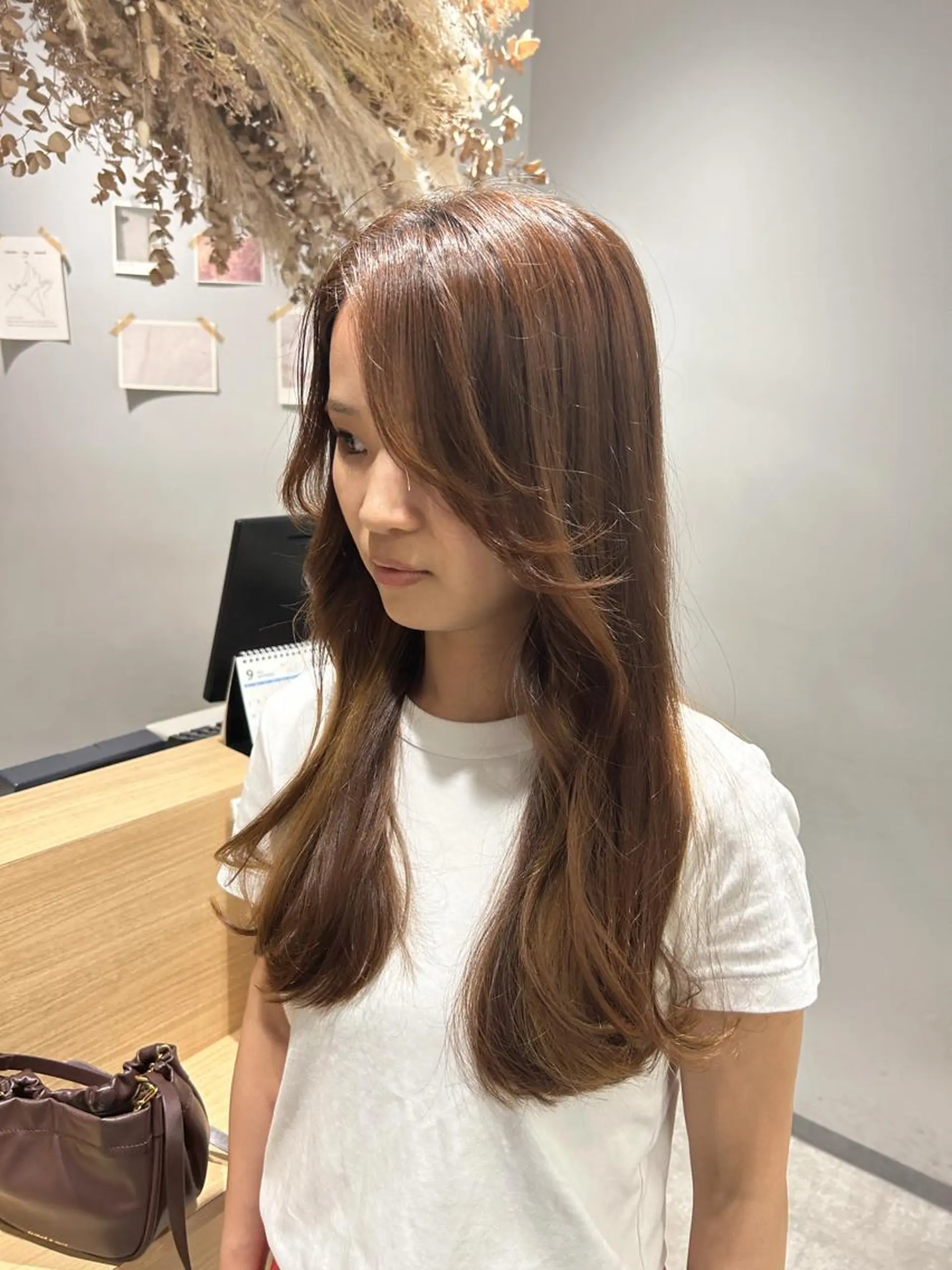 ロング 顔まわりレイヤー 韓国風ヘア レイヤーカット Lien by kiitos所属・韓国ヘア×レイヤー カット/上田丈也のヘアスタイル