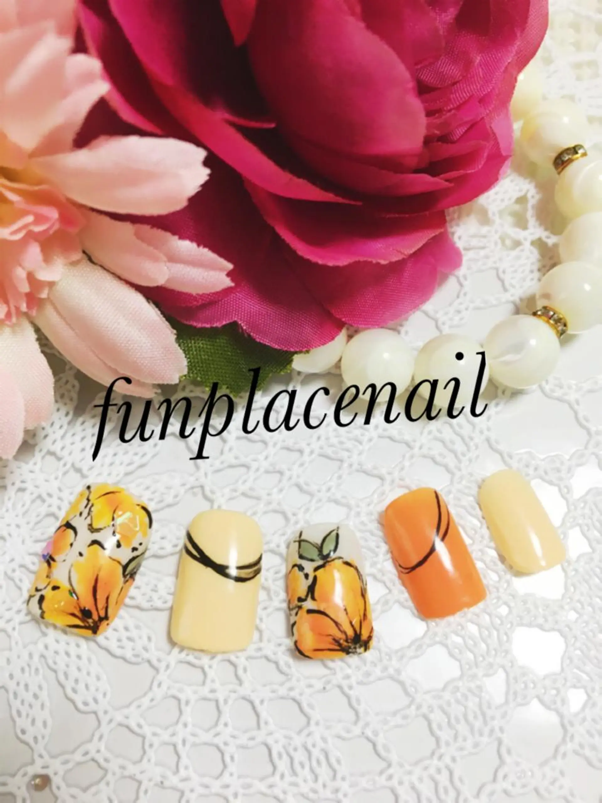 ショート ミディアム セミロング ロング カラー パーマ ヘアアレンジ メンズ キッズ ネイル まつエク アートネイル フットネイル nail salon＆school felice所属・フェリーチェ瑞江店 新山のネイルデザイン