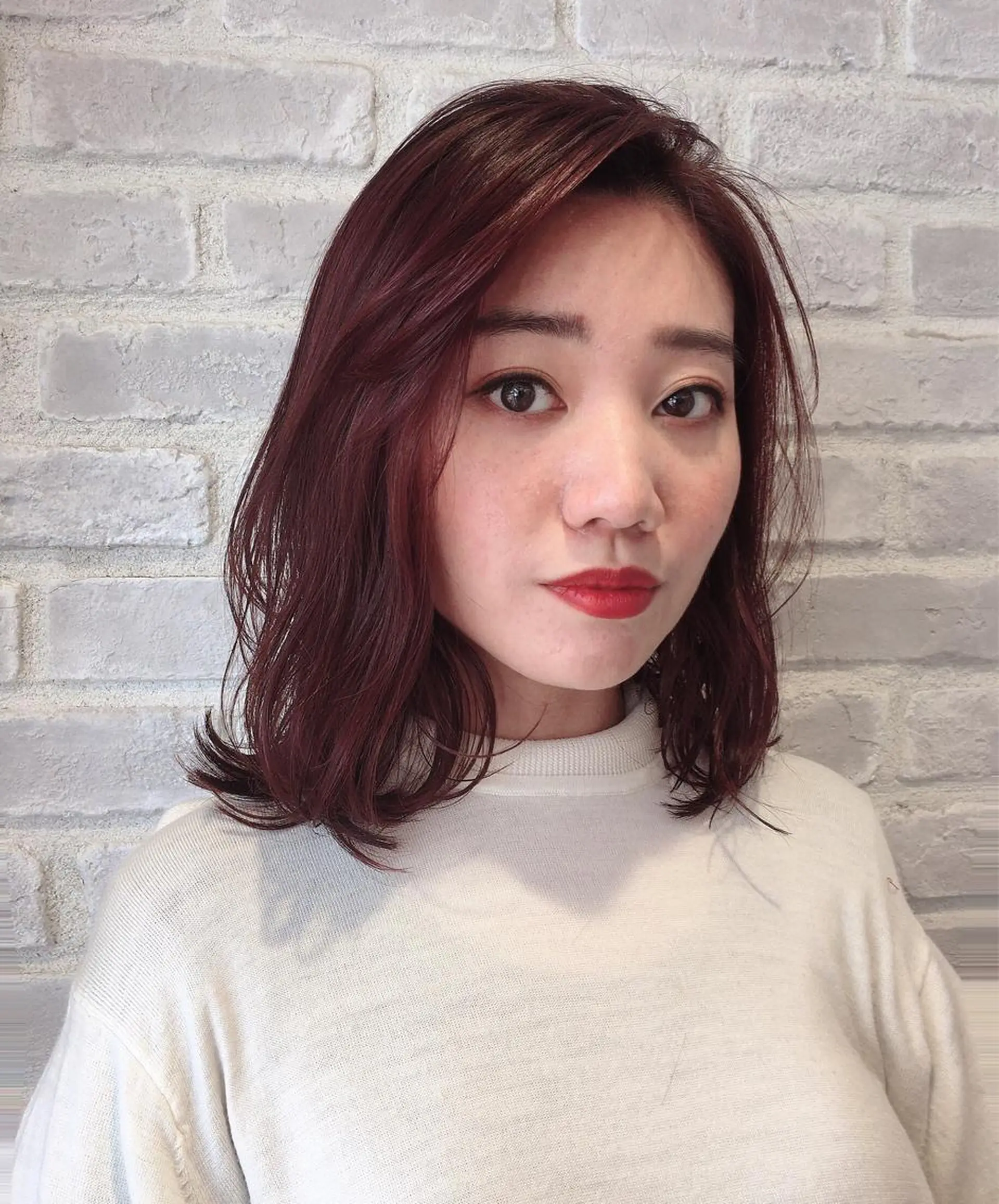 ミディアム カラー ヘアアレンジ カット ヘアカラー トリートメント la fith所属・rico_by ヘアとアイブロウのヘアスタイル