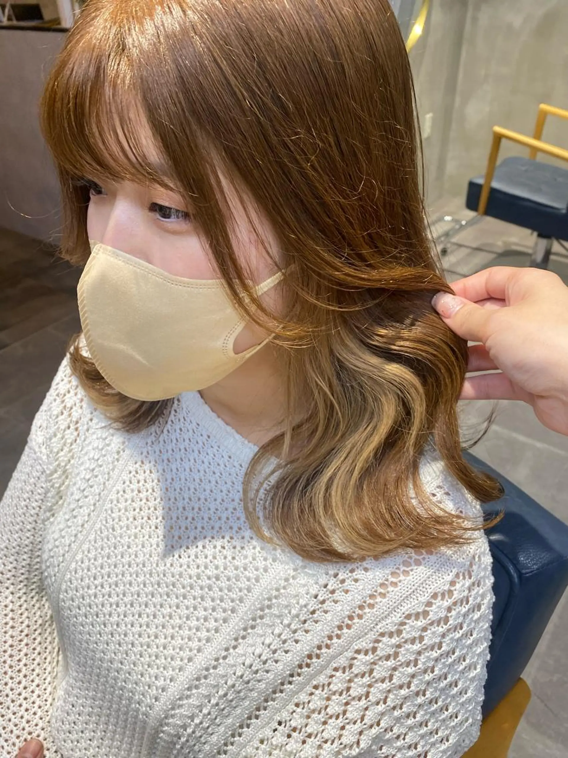 ミディアム カラー 韓国×髪質改善カラー 💎hinaのヘアスタイル