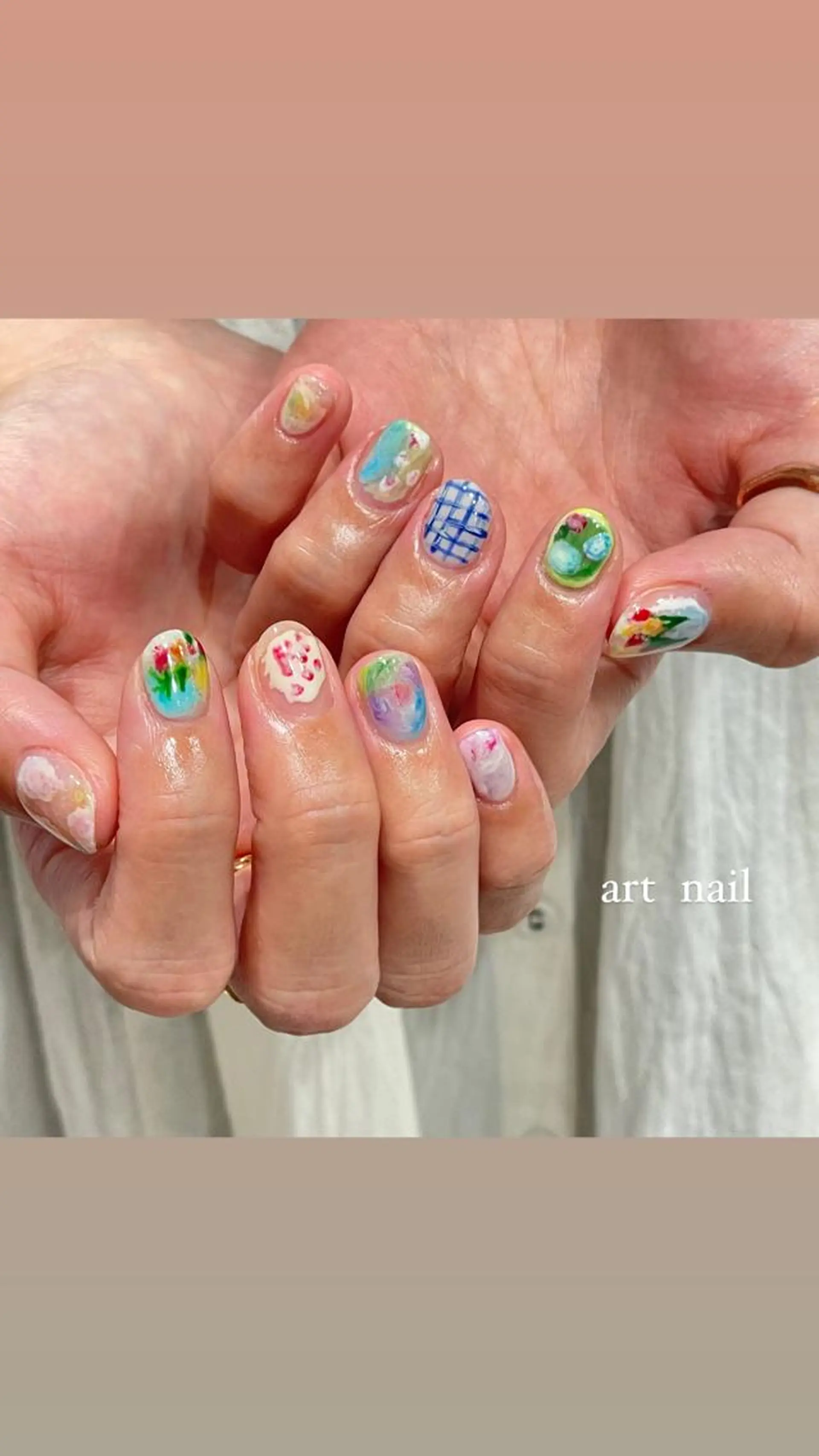 ネイル ハンドネイル 淡色ネイル 🎀moeのネイルデザイン