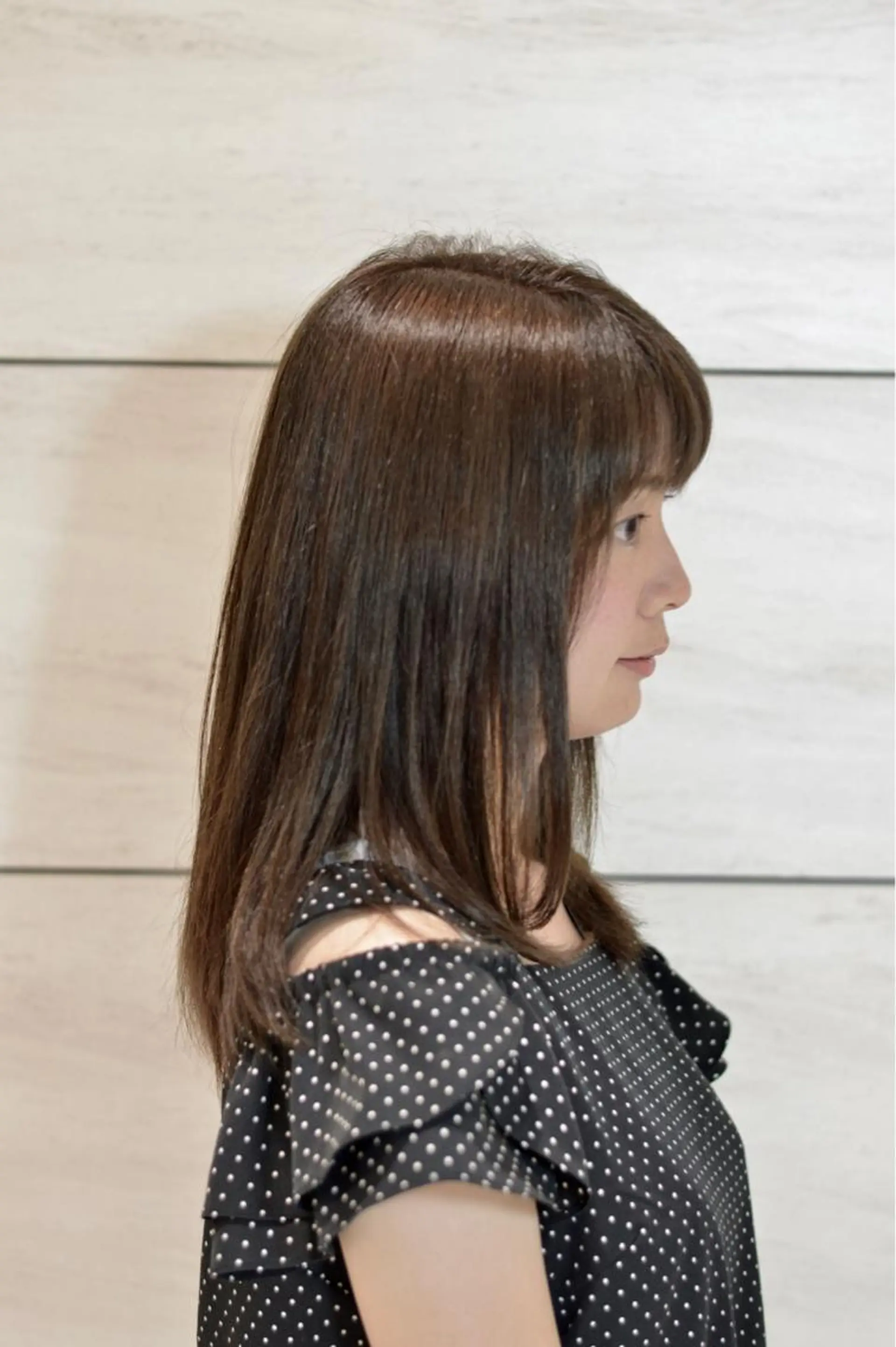 ミディアム カラー パーマ ストレートパーマ テラモト カズヨシのヘアスタイル