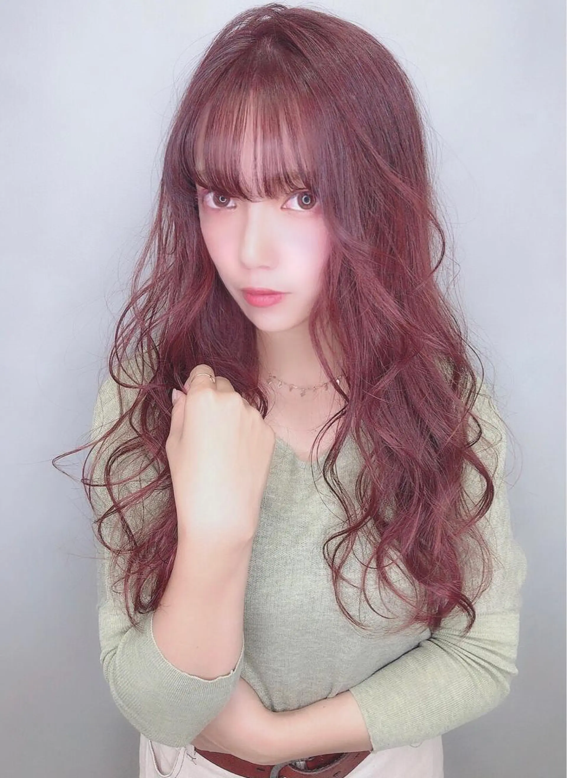 ミディアム カラー パーマ ヘアアレンジ カット ヘアカラー パーマ EIGHTSOL博多 筑紫口店 溝口里穂のヘアスタイル