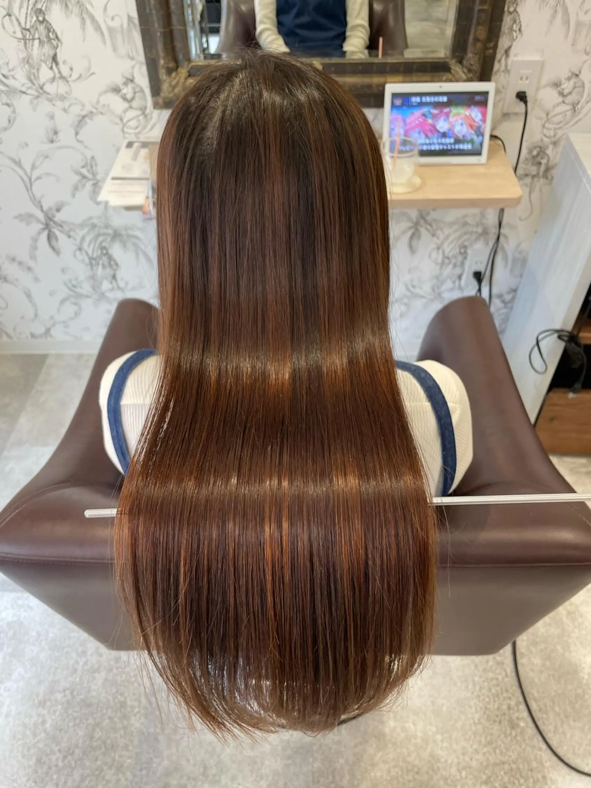 ロング 縮毛矯正 トリートメント レイヤーカット 縮毛矯正◽️河野泰貴のヘアスタイル