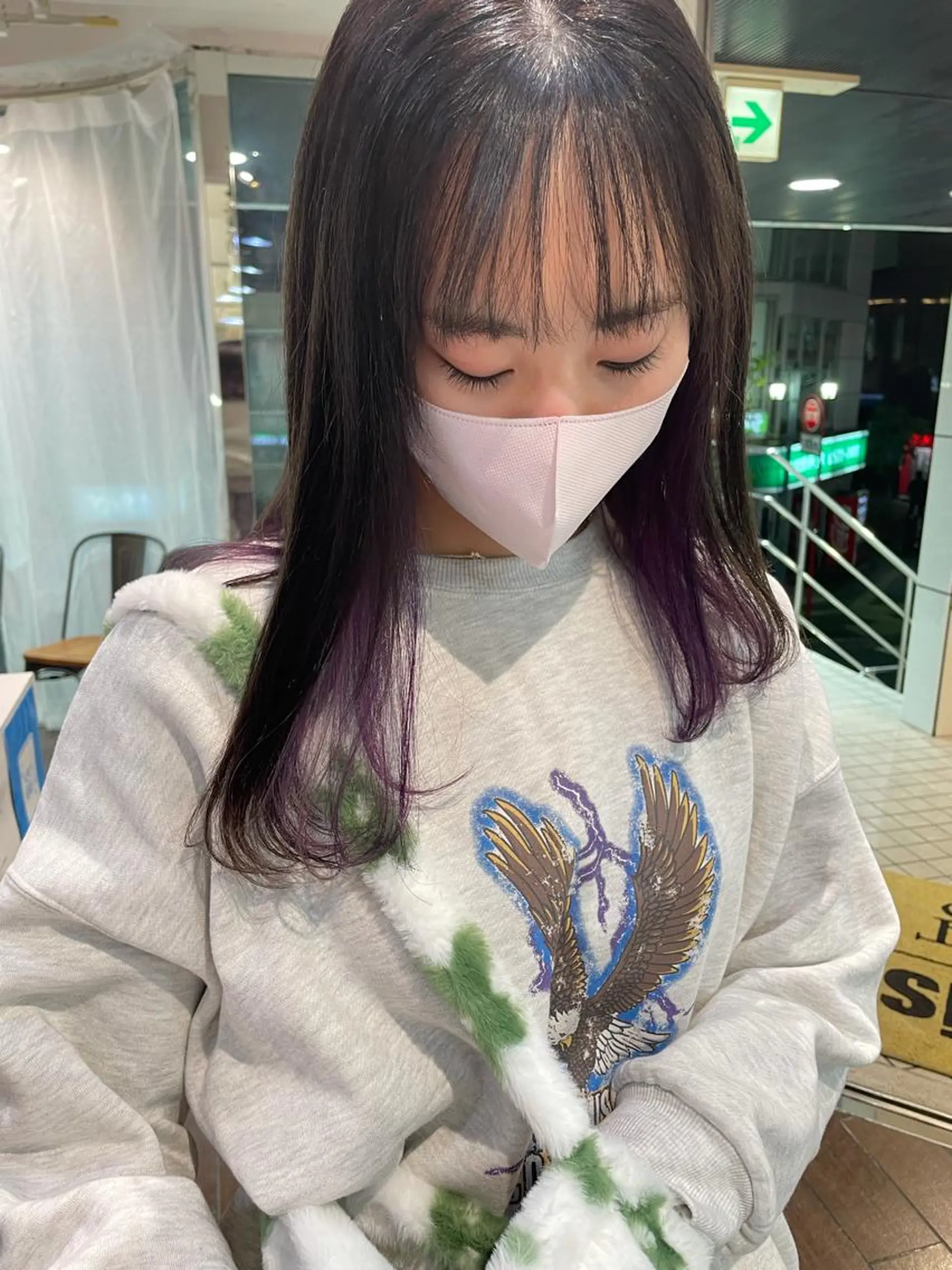 ロング カラー ブリーチ インナーカラー ヘアカラー トリートメント 韓国ヘア🦋 MIYUのヘアスタイル