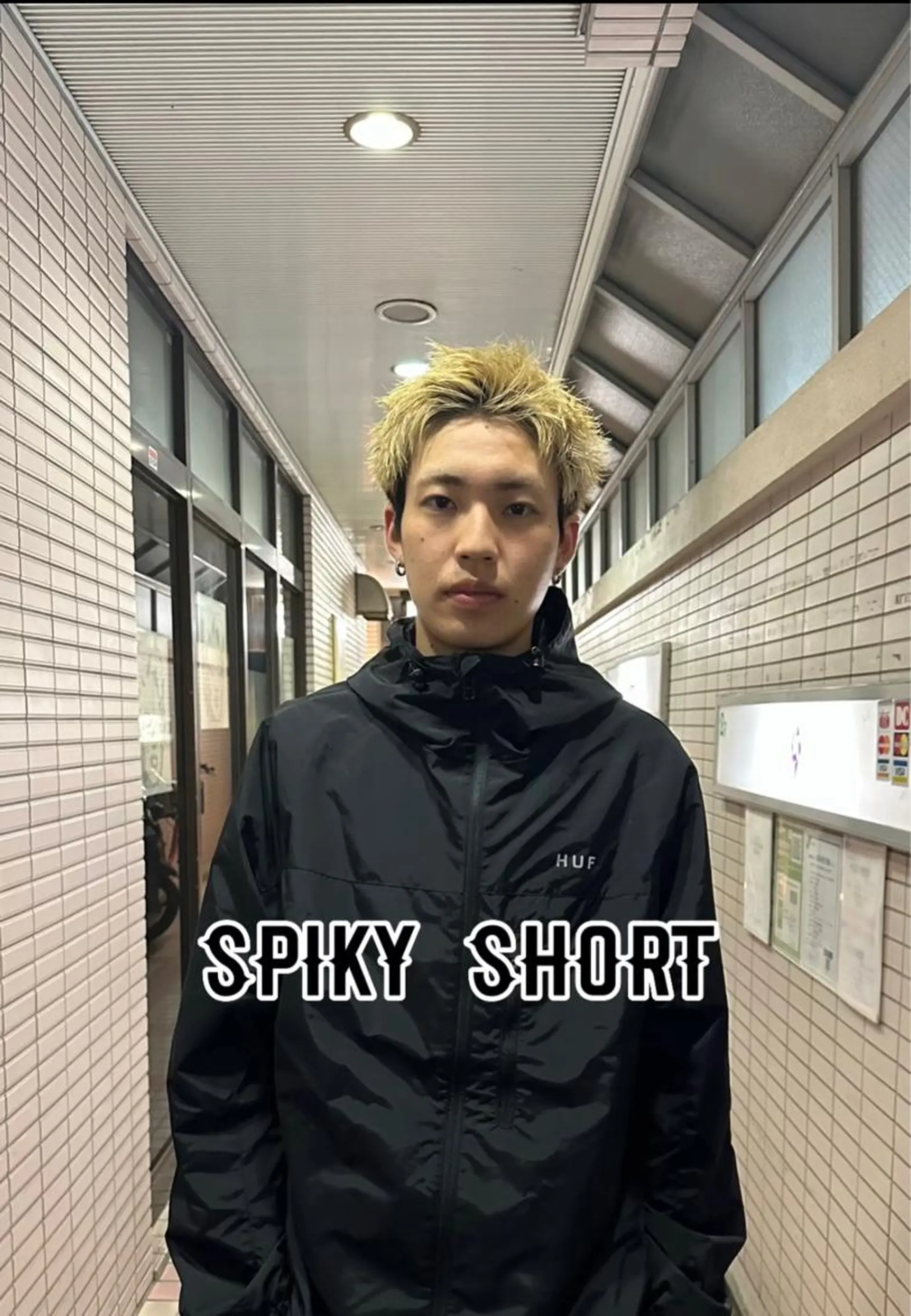 ショート メンズ スパイキーショート ショートヘア パーマ職人 渡邊　優雅のヘアスタイル