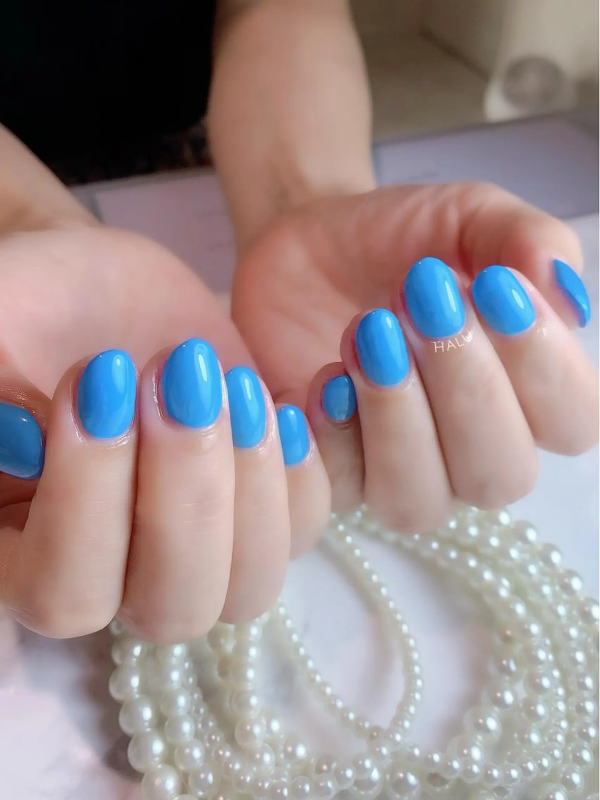 ネイル ブルー HALU ハルのネイルデザイン