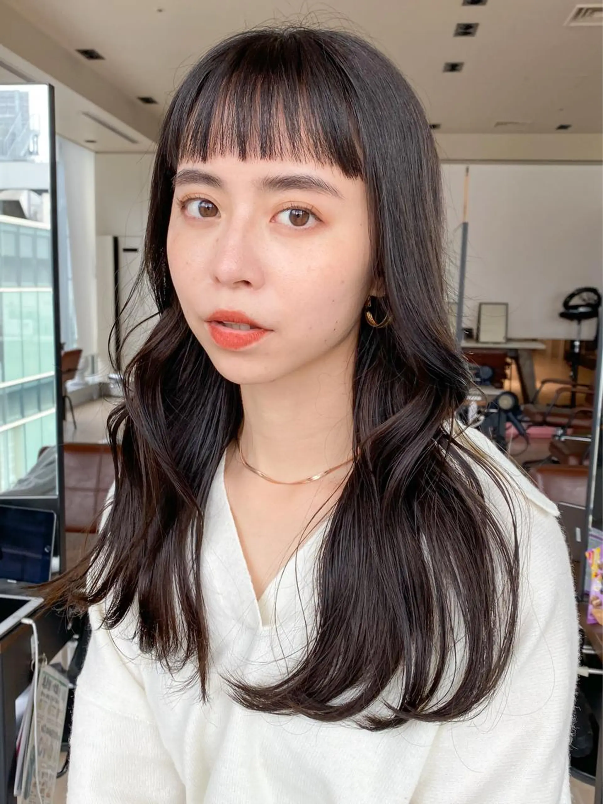 セミロング くびれヘア 顔周りカット 小顔カット トリートメント 【1日2名様限定】 AFLOAT白川雄副のヘアスタイル