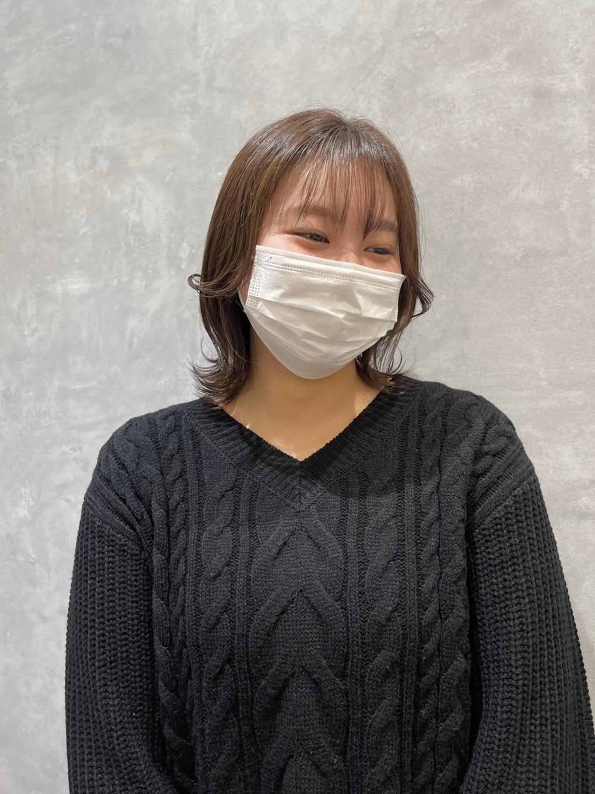 ミディアム カラー ベージュカラー ブリーチ ブリーチなしカラー ヘアスタイルは 『キーちゃん』に!のヘアスタイル