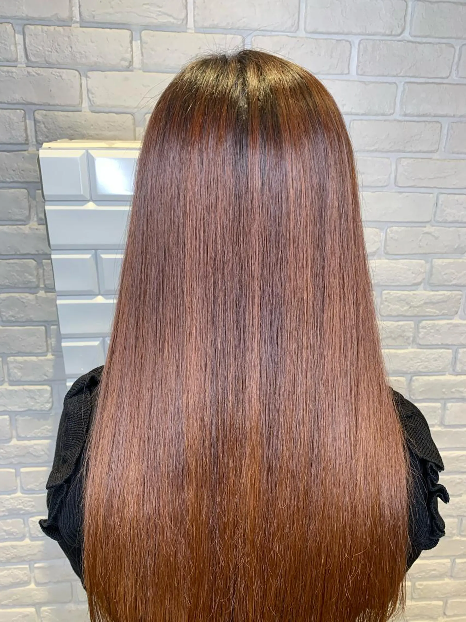 ロング 縮毛矯正 髪質改善/縮毛矯正 艶カラー/珠聡のヘアスタイル