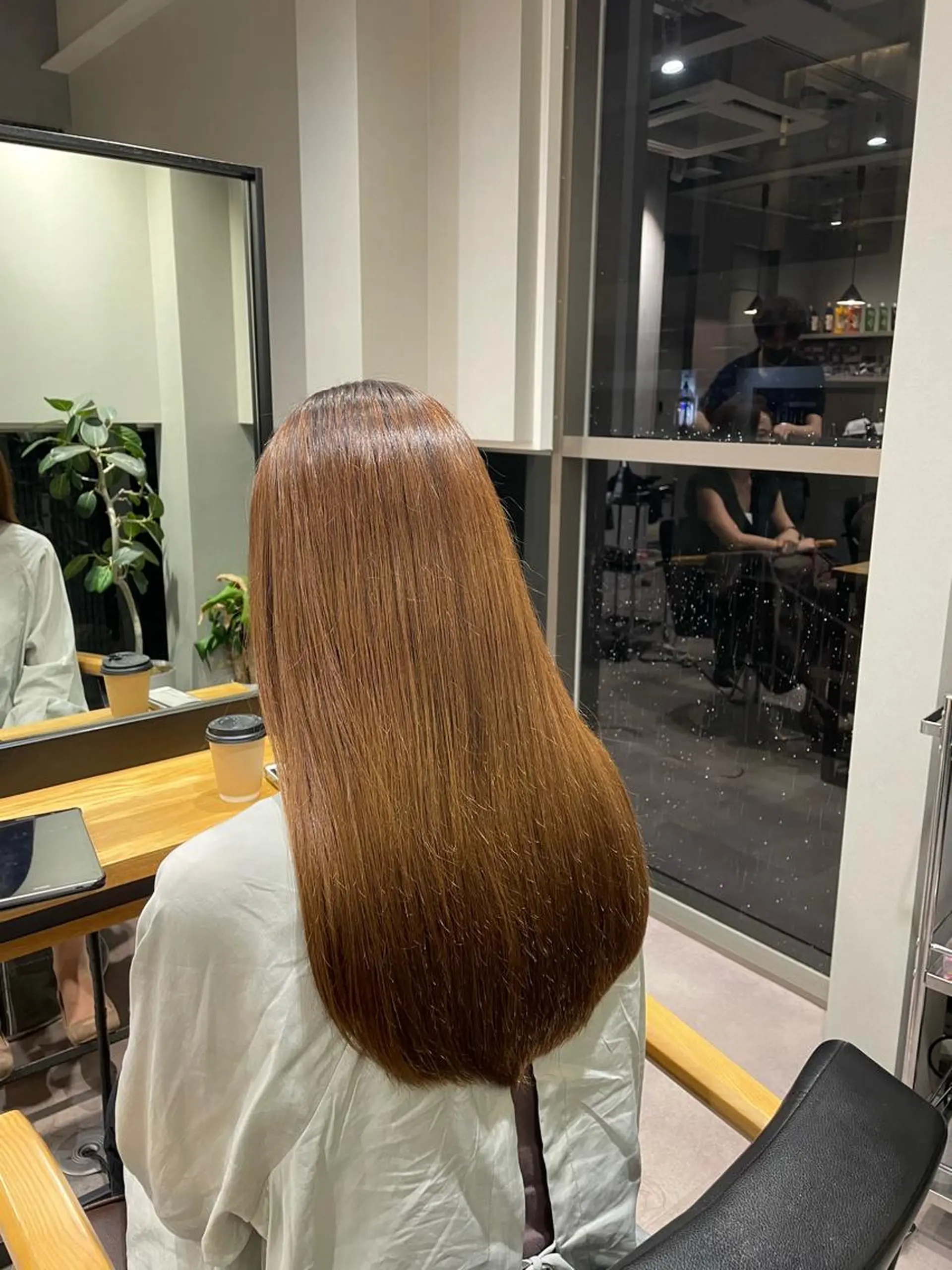 セミロング カラー 縮毛矯正 韓国風/オシャレ /縮毛矯正/滝口琴未のヘアスタイル