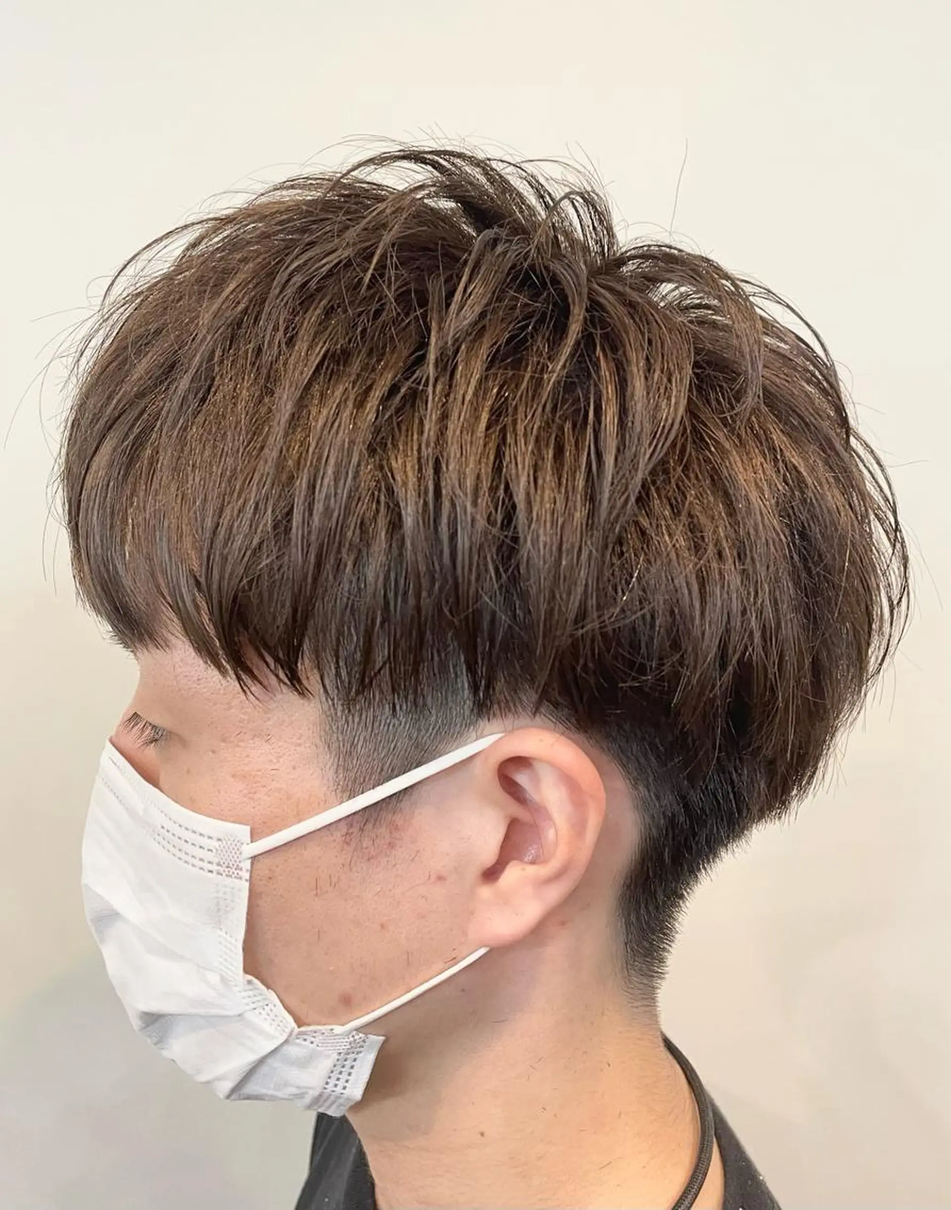 ショート カラー メンズ マッシュ ブラウンカラー カット FLAGS YAMATOのヘアスタイル