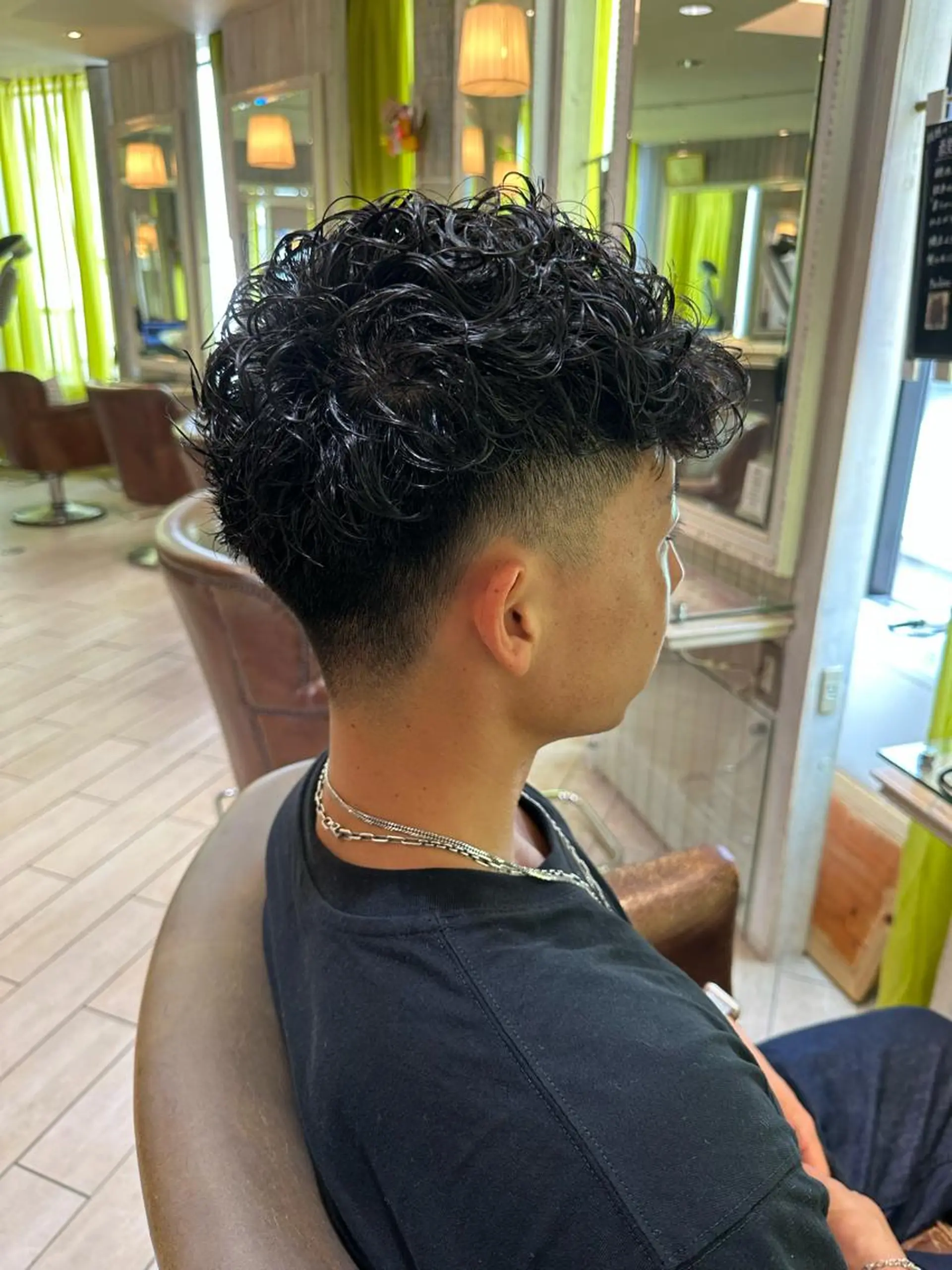 パーマ メンズ カット パーマ 増渕 駿介のヘアスタイル