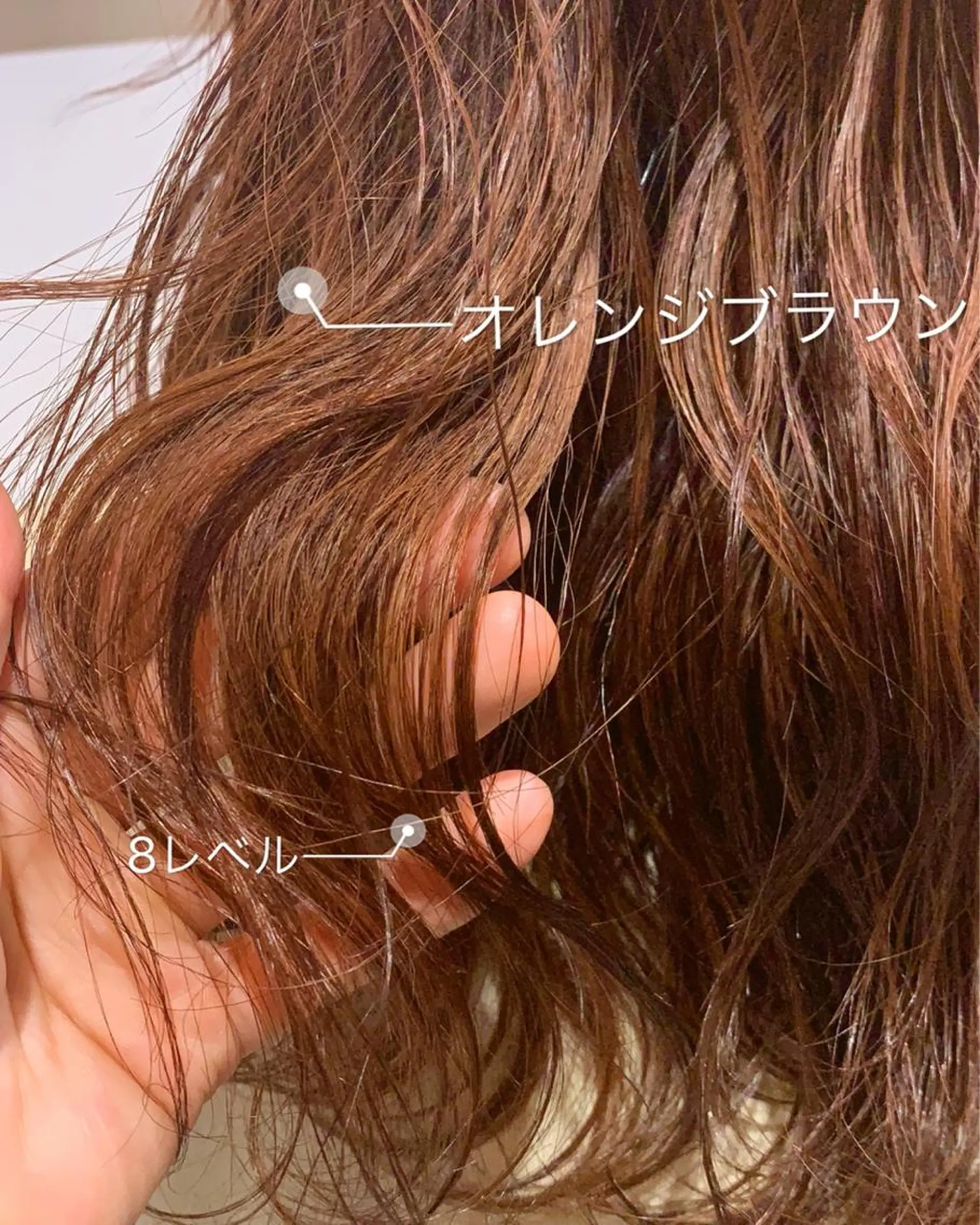 ロング カラー ブラウンカラー オレンジ オレンジブラウン 髪質改善カラー&TR 縮毛矯正/弱酸性矯正のヘアスタイル