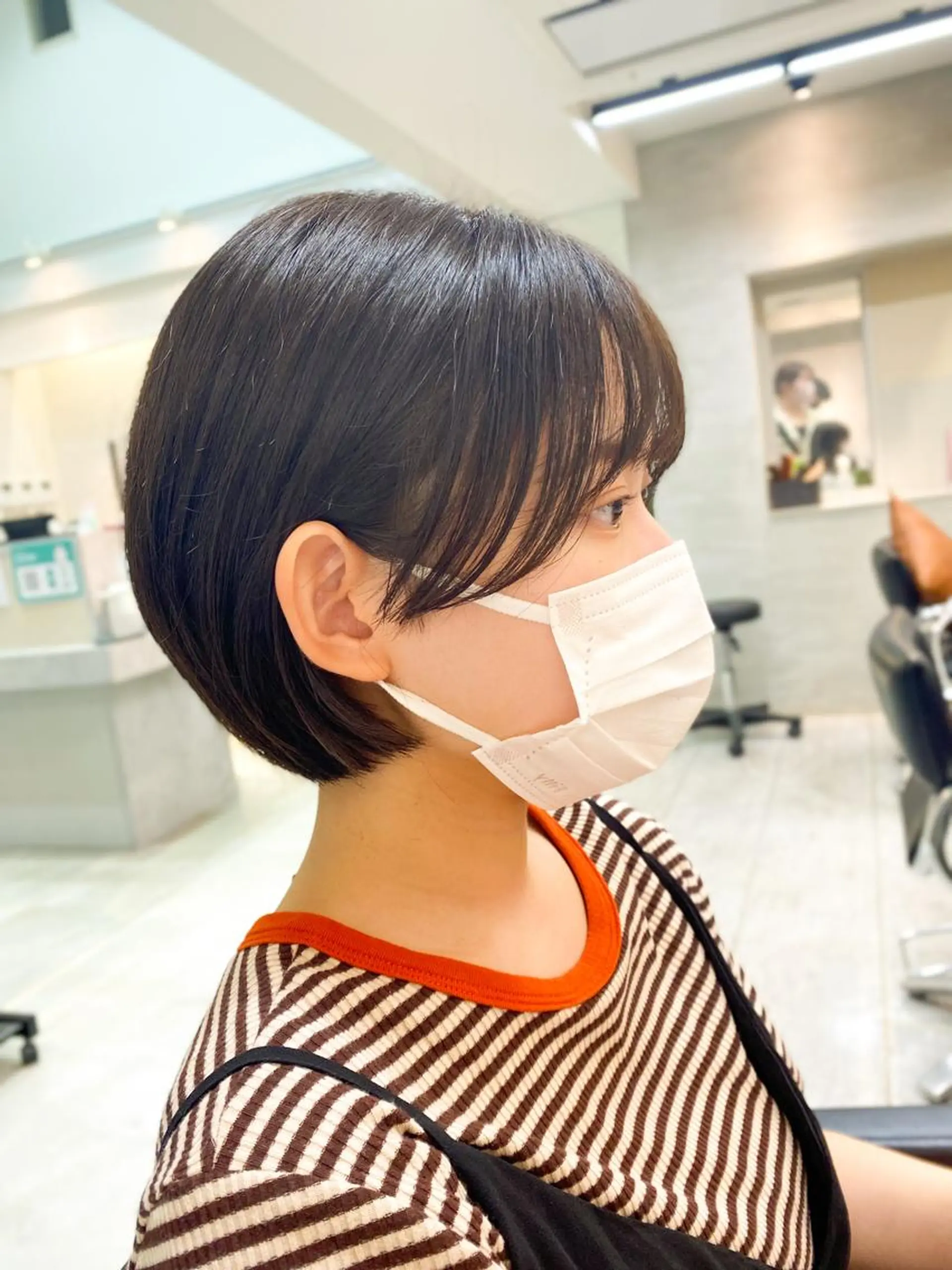 ショート ショートボブ ボブ 顔周りカット ショートヘア カット トリートメント ヘッドスパ 木原良 (キハラ リョウ)のヘアスタイル