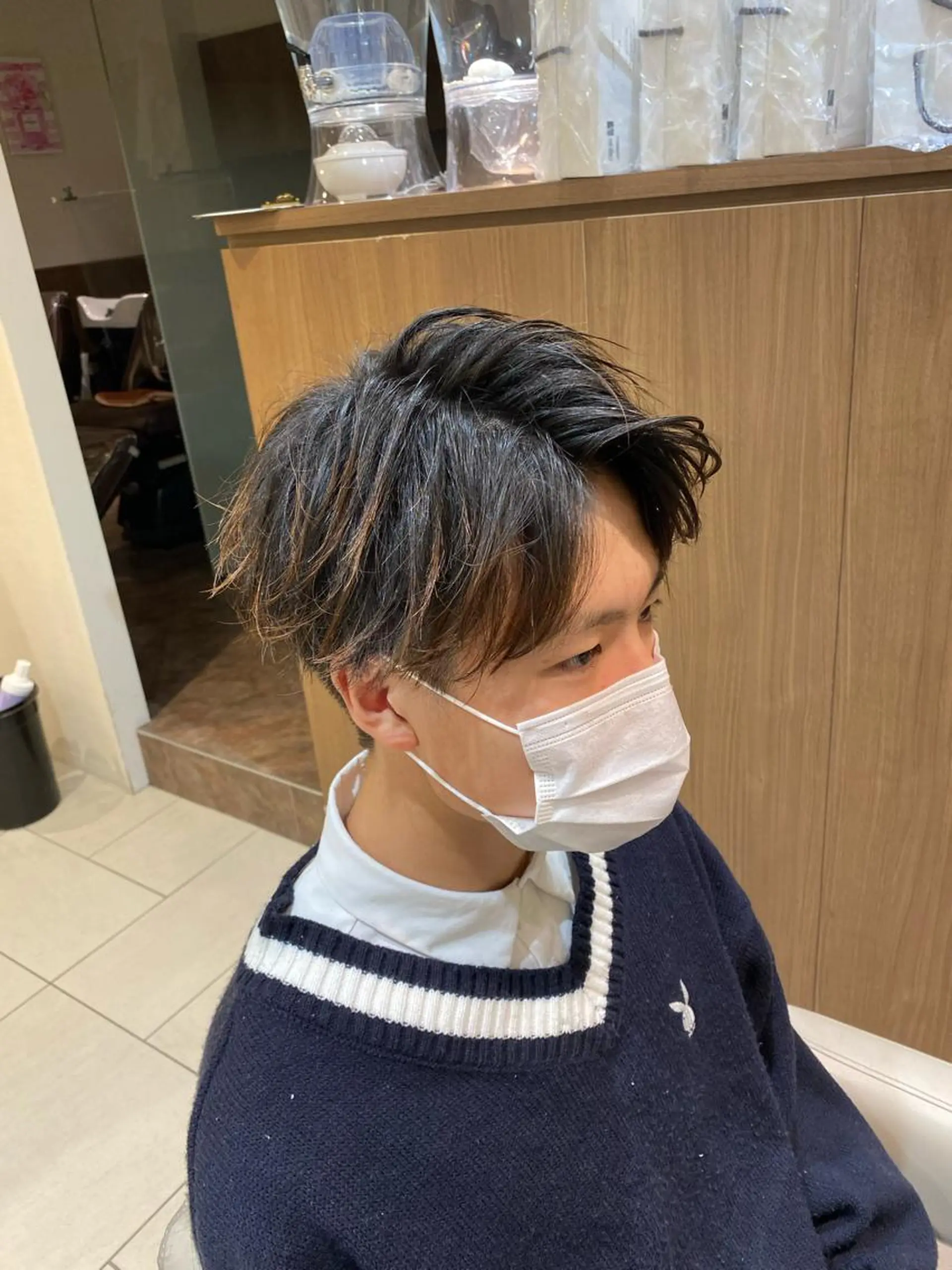 ショート メンズ 縮毛矯正 滝沢尚起のヘアスタイル